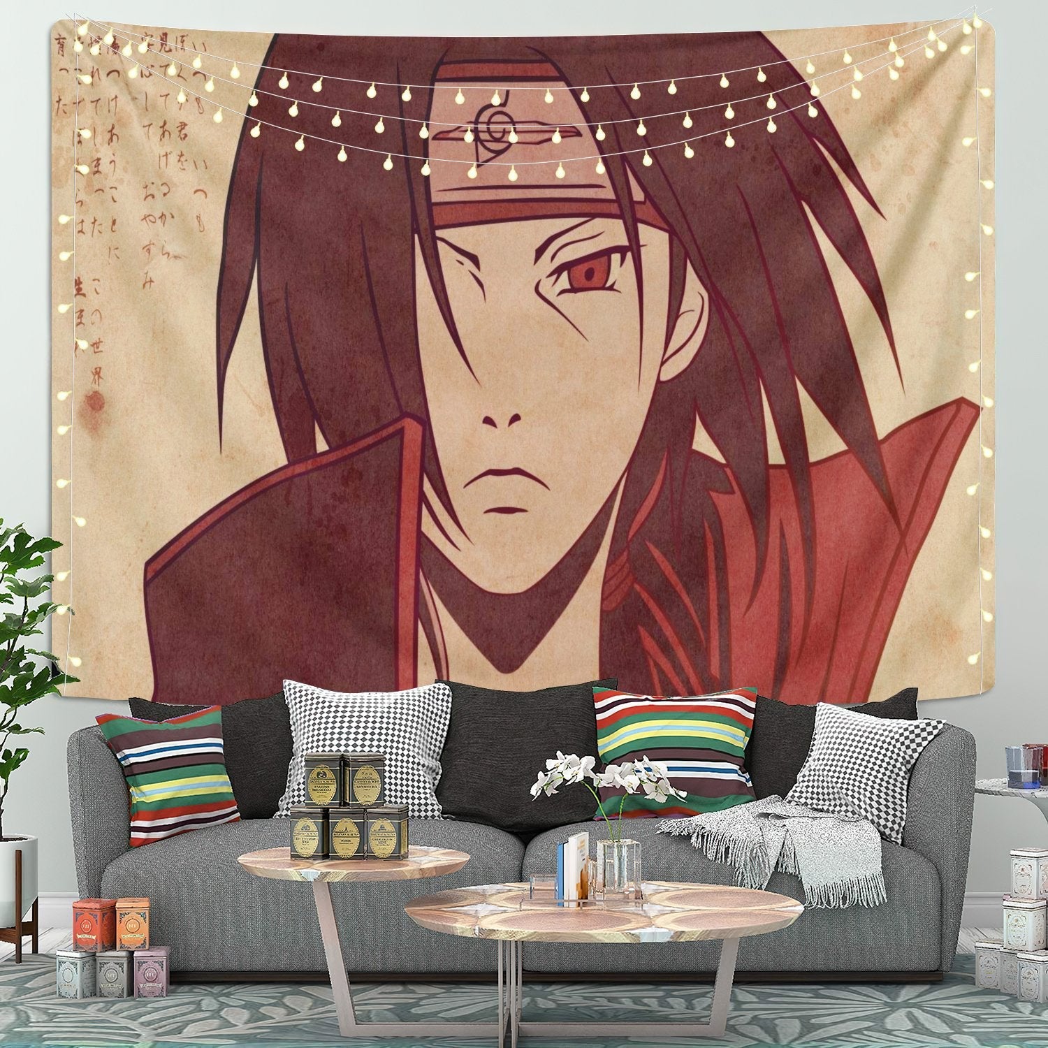 Uchiha Itachi Naruto Anime Tapestry Room Decor Nearkii