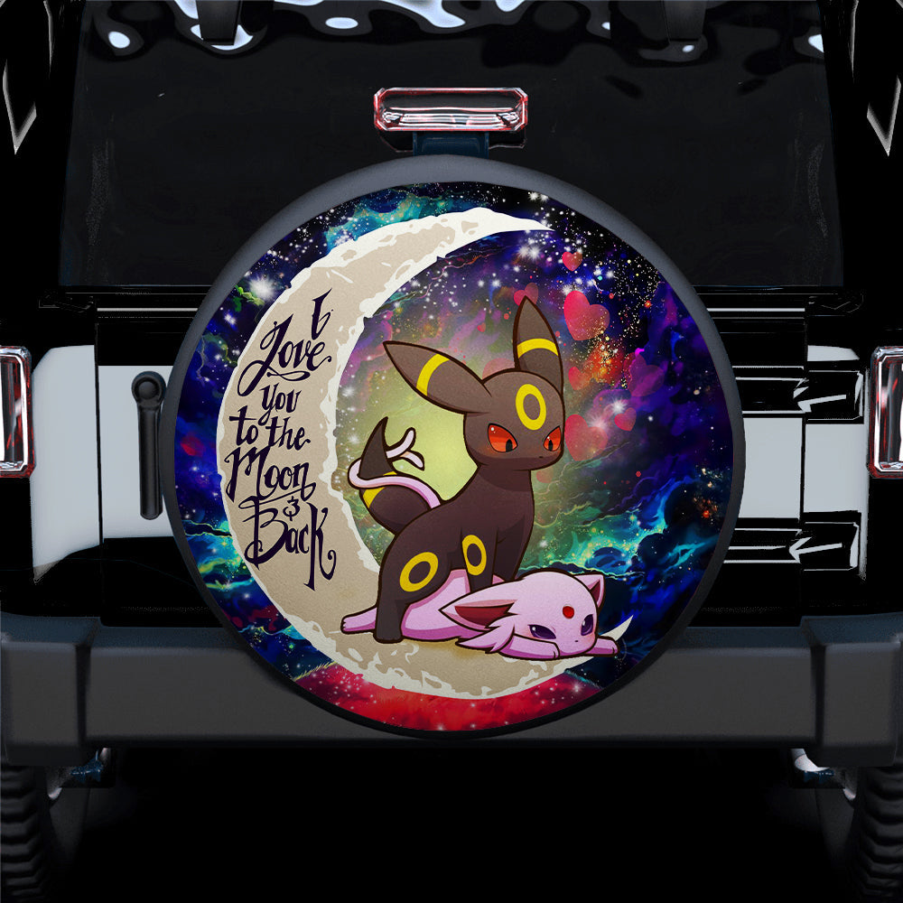 Umbreon Espeon Eevee Evolution Pokemon Love You To The Moon Galaxy Car Spare Tire Covers Gift For Campers Nearkii