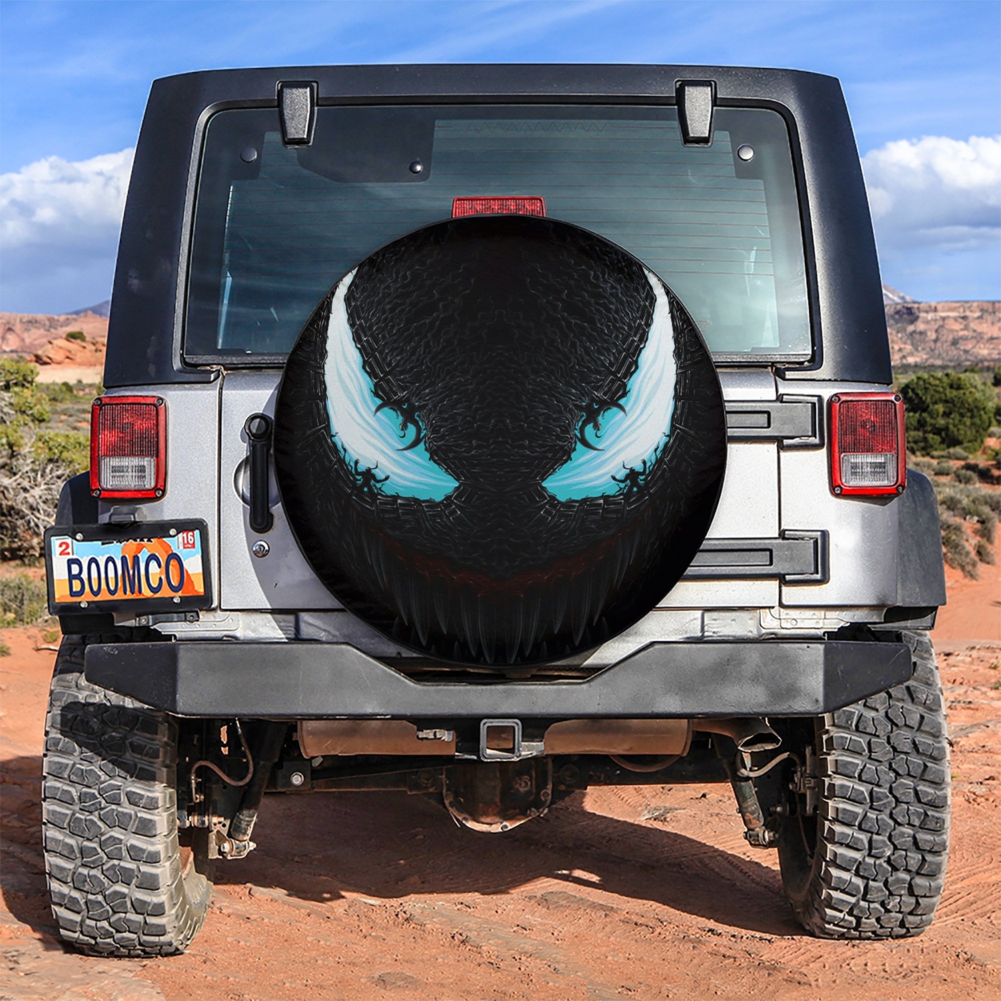 Venom Face Car Spare Tire Covers Gift For Campers Nearkii