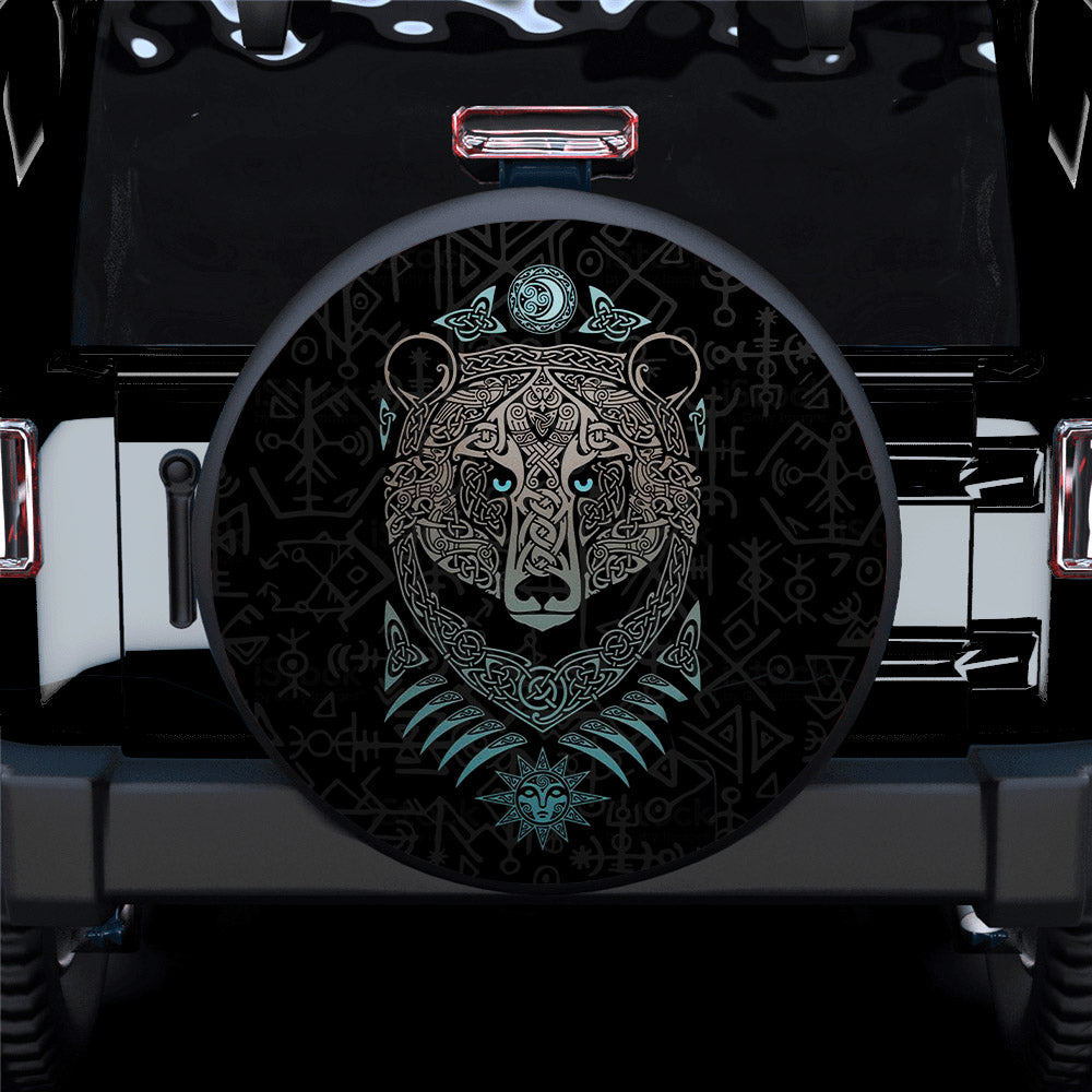 Viking Bear Car Spare Tire Cover Gift For Campers Nearkii