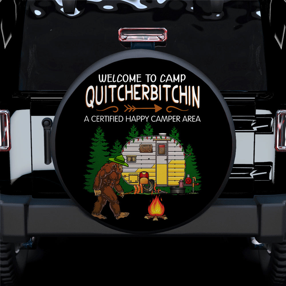 Bigfoot Welcome To Camp Quitcherbitchin Car Spare Tire Covers Gift For Campers Nearkii