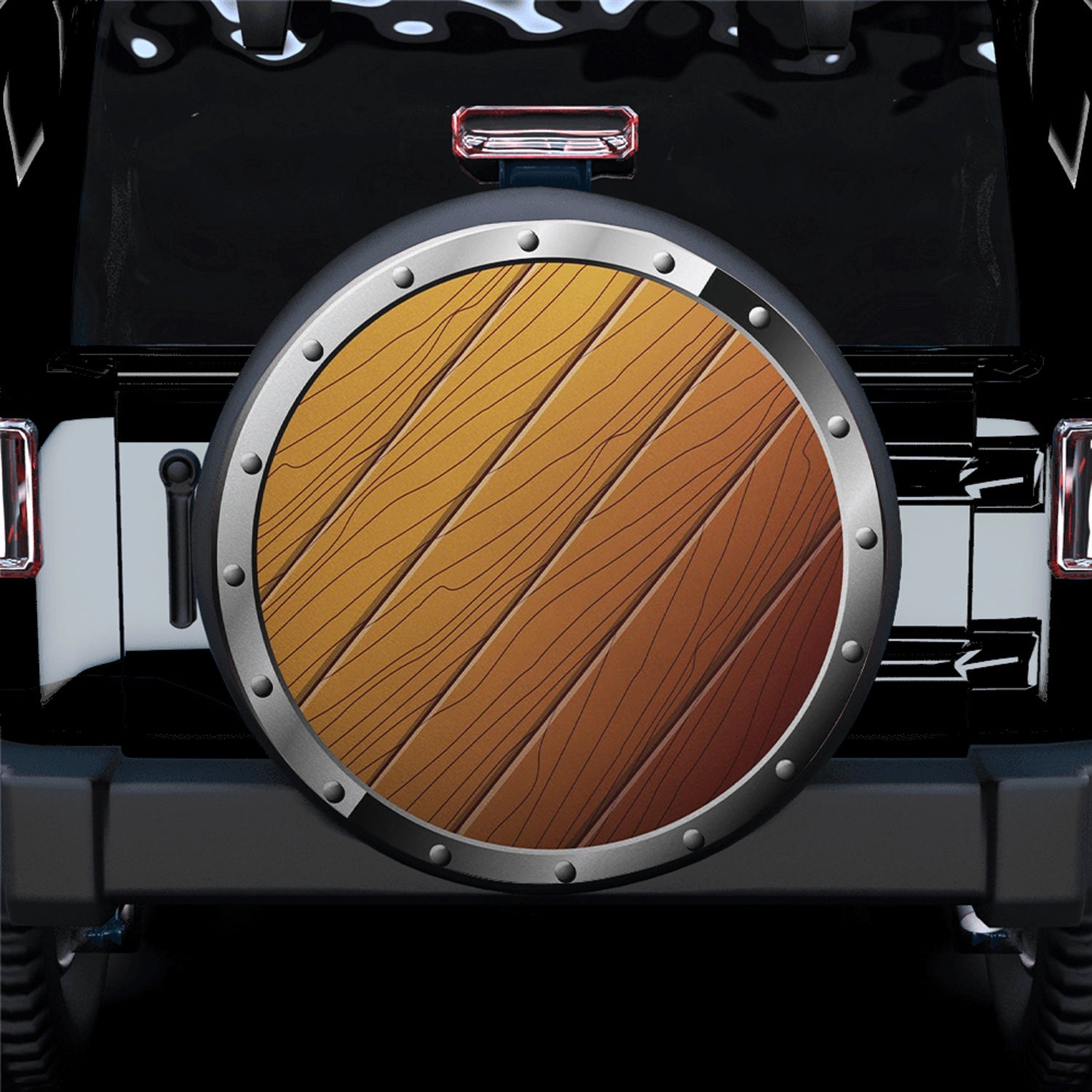 Wooden Shield Spare Tire Covers Gift For Campers Nearkii