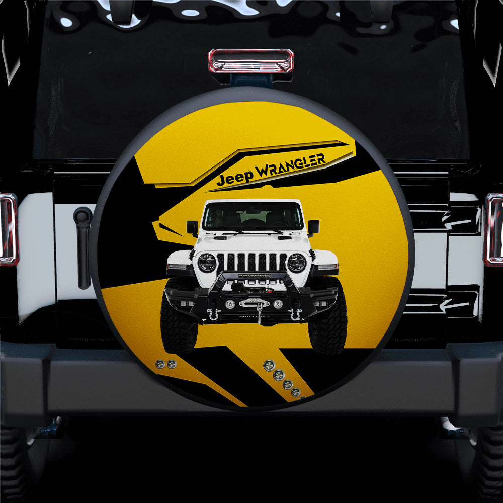 Yellow White Jeep Car Spare Tire Covers Gift For Campers Nearkii