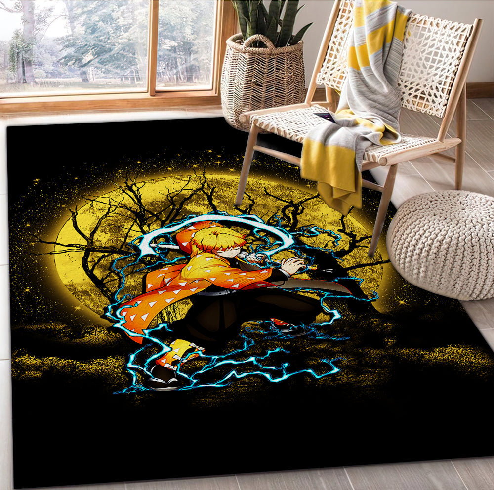 Zenitsu Demon Slayer Moonlight Area Carpet Rug Home Decor Bedroom Living Room Decor Nearkii