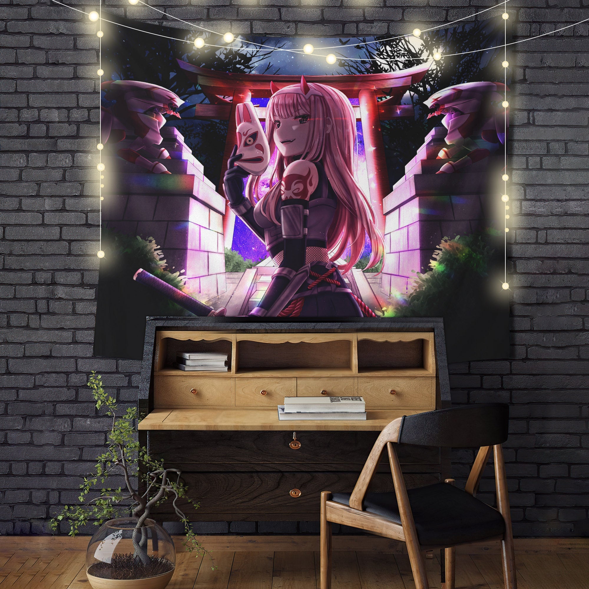 Zero Two And Strelizia Tapestry Room Decor Nearkii