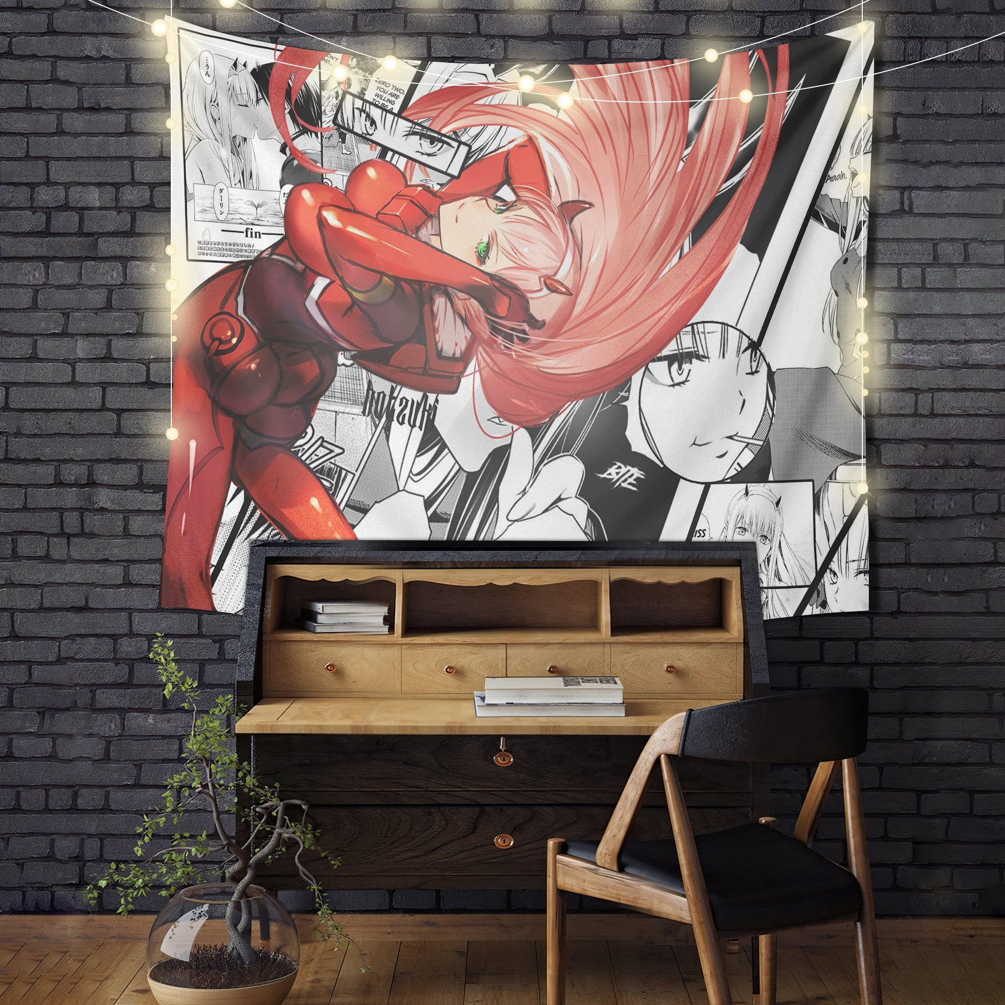 Zero Two Kiryuu Comic Tapestry Room Decor Nearkii