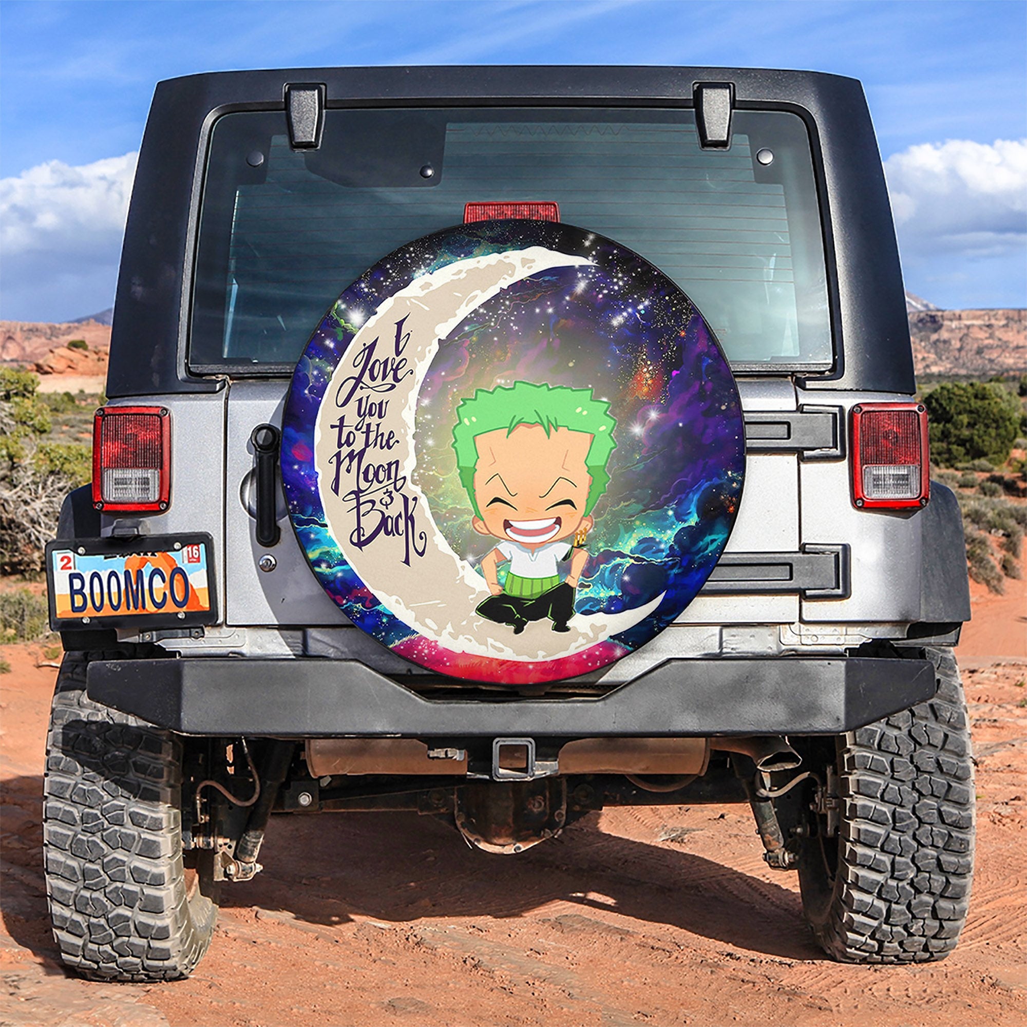 Zoro One Piece Love You To The Moon Galaxy Spare Tire Covers Gift For Campers Nearkii