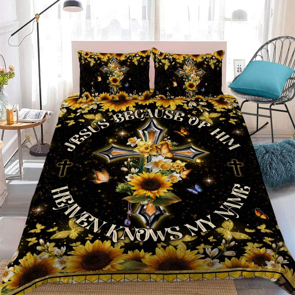 Jesus Sunflower Quilt Bed Sets