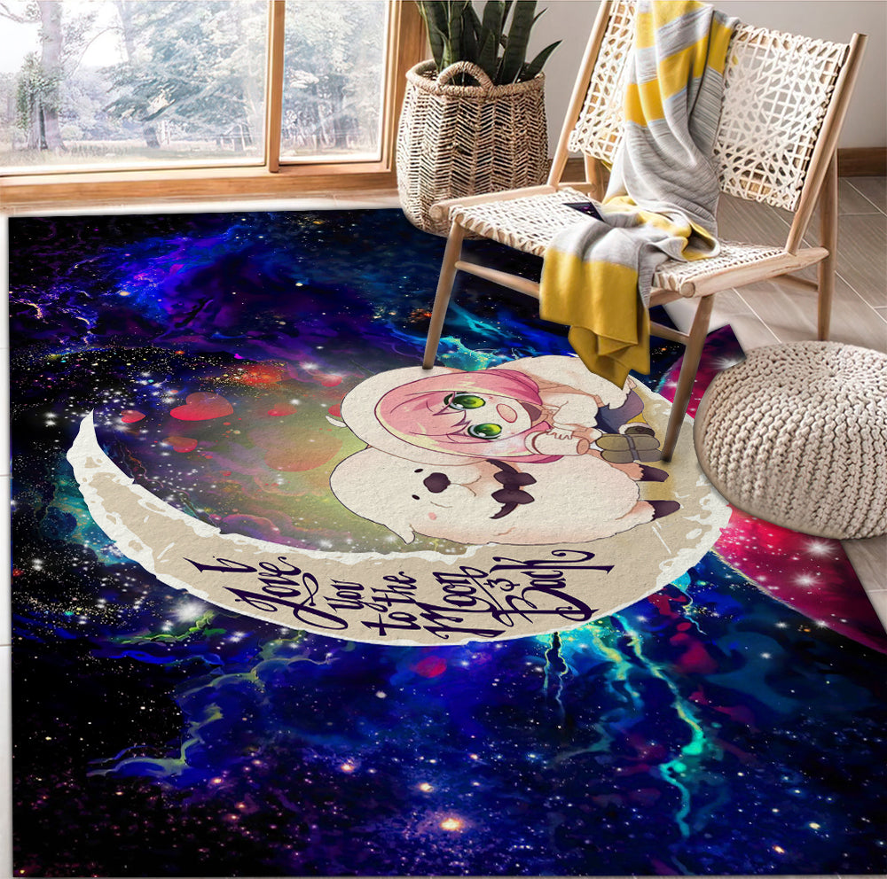 Anya Spy x Family Dog Love You To The Moon Galaxy Rug Carpet Rug Home Room Decor Nearkii