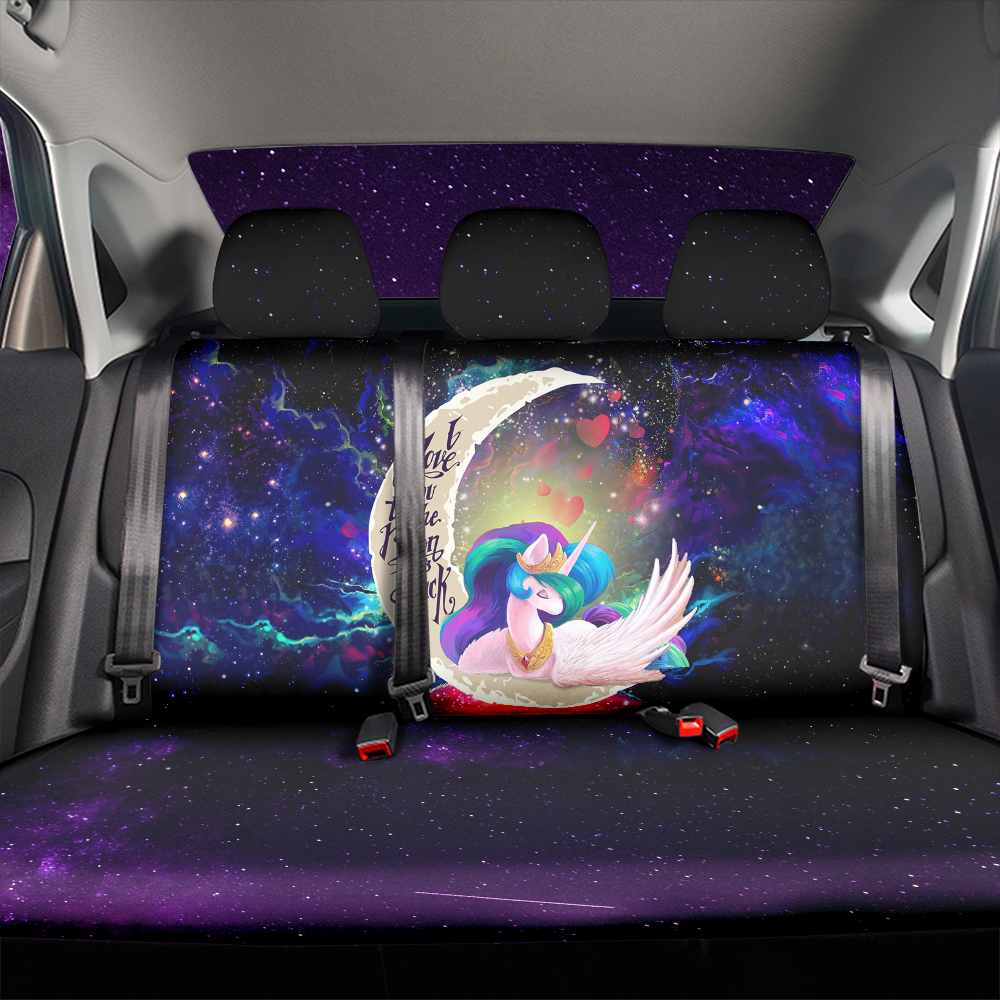 Beauty Unicorn Love You To The Moon Galaxy Car Back Seat Covers Decor Protectors Nearkii