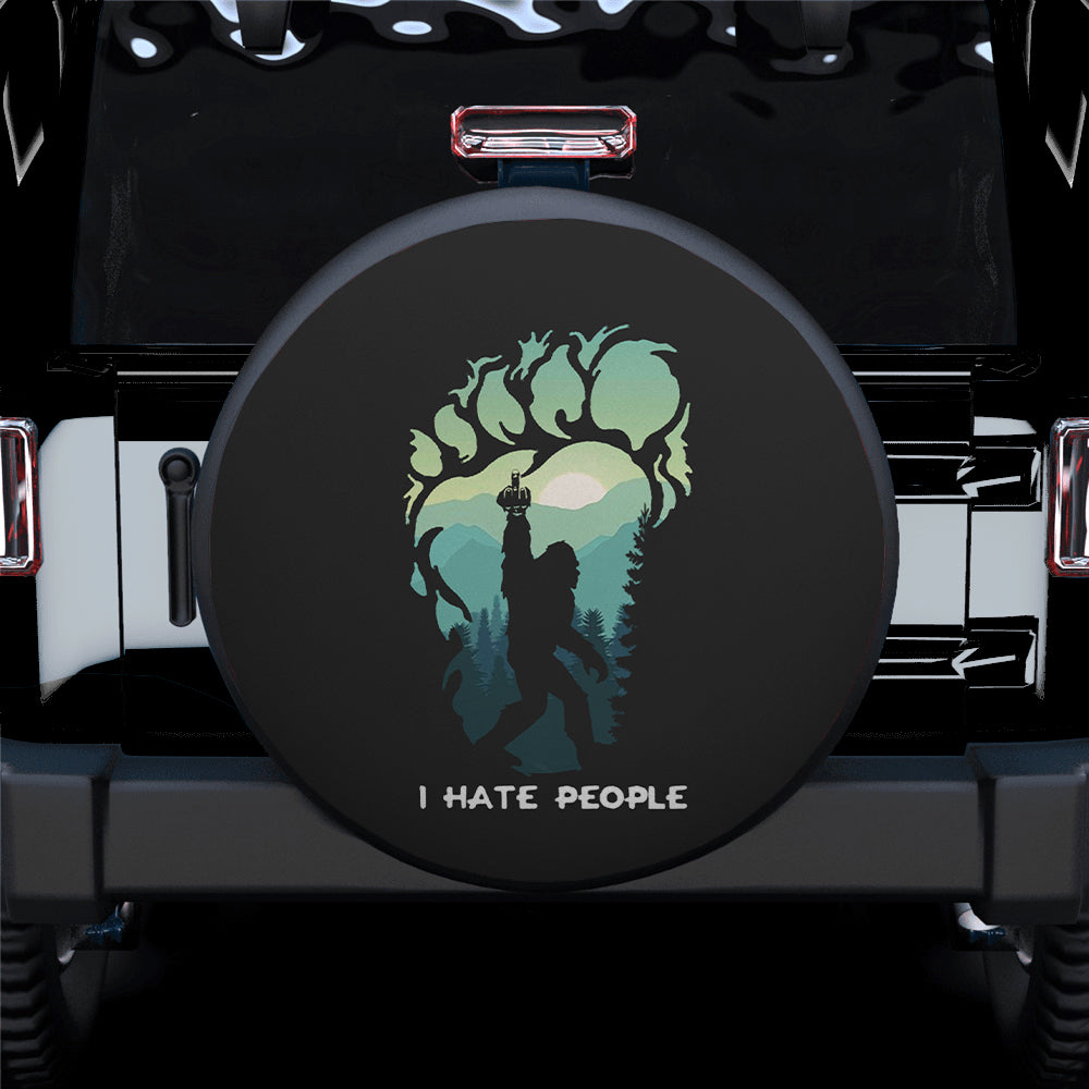 I Hate People Bigfoot Hinking Jeep Car Spare Tire Cover Gift For Campers Nearkii