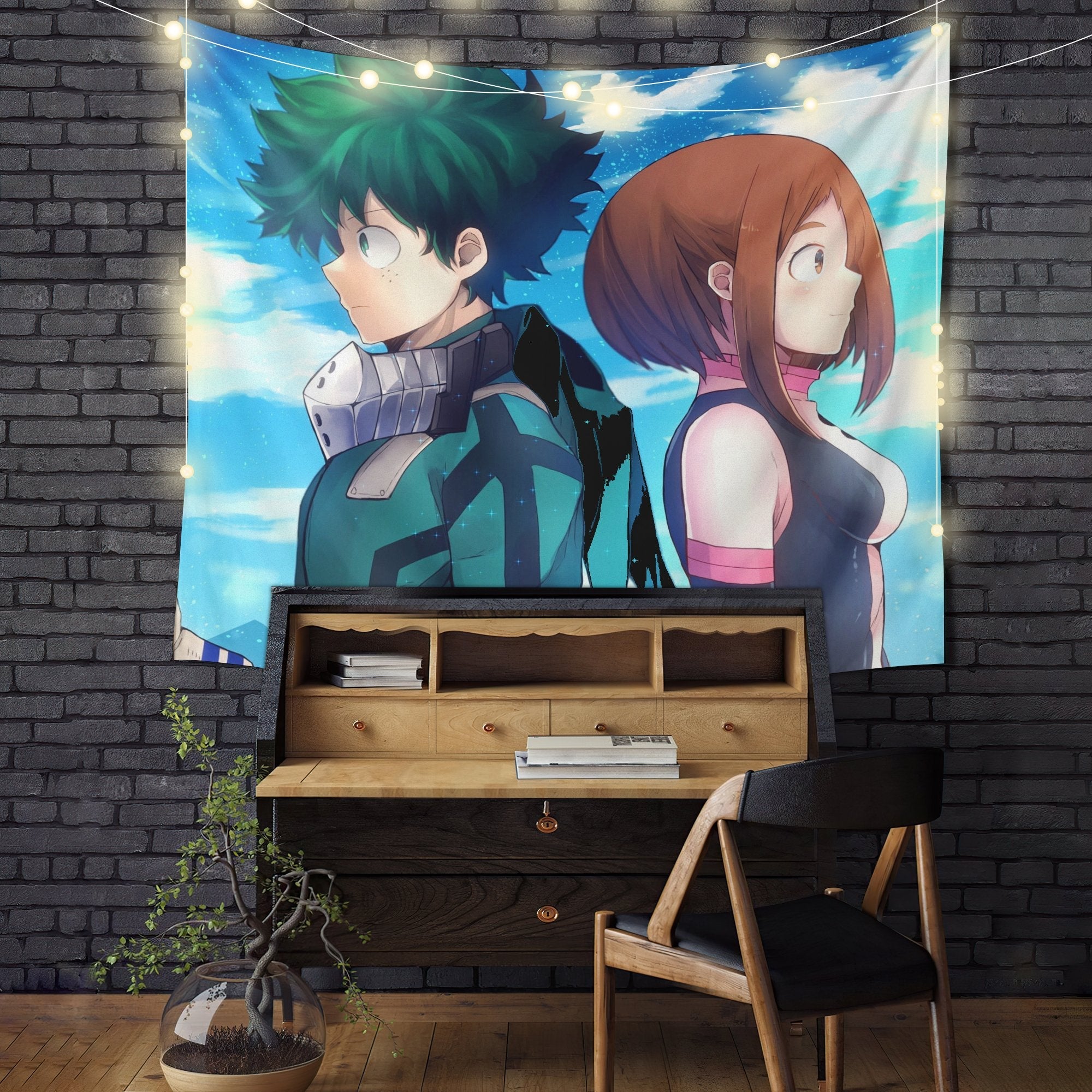 Boku No Hero Academia Couple Anime Tapestry Room Decor Nearkii