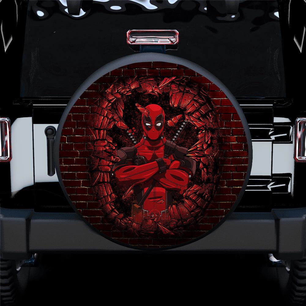 Break Wall Deadpool Car Spare Tire Covers Gift For Campers Nearkii