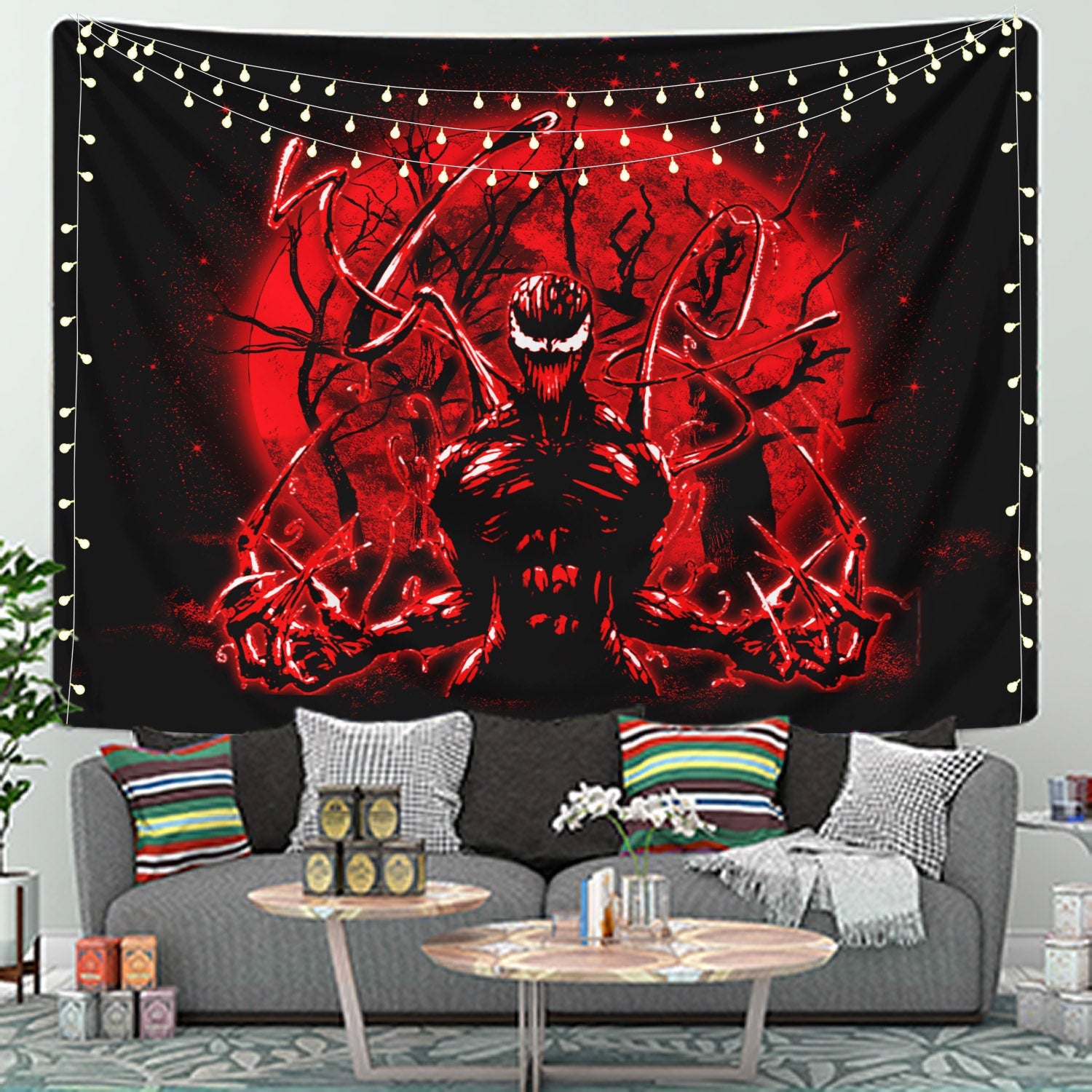 Carnage Moonlight Tapestry Room Decor Nearkii