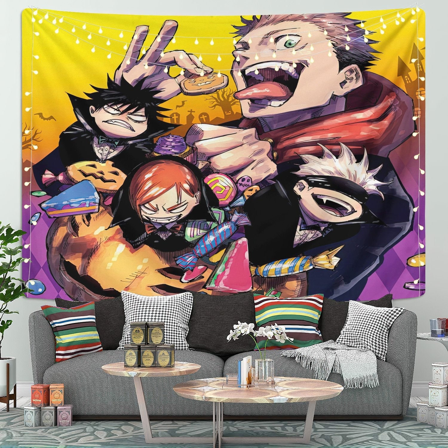 Characters From Jujutsu Kaisen Tapestry Room Decor Nearkii