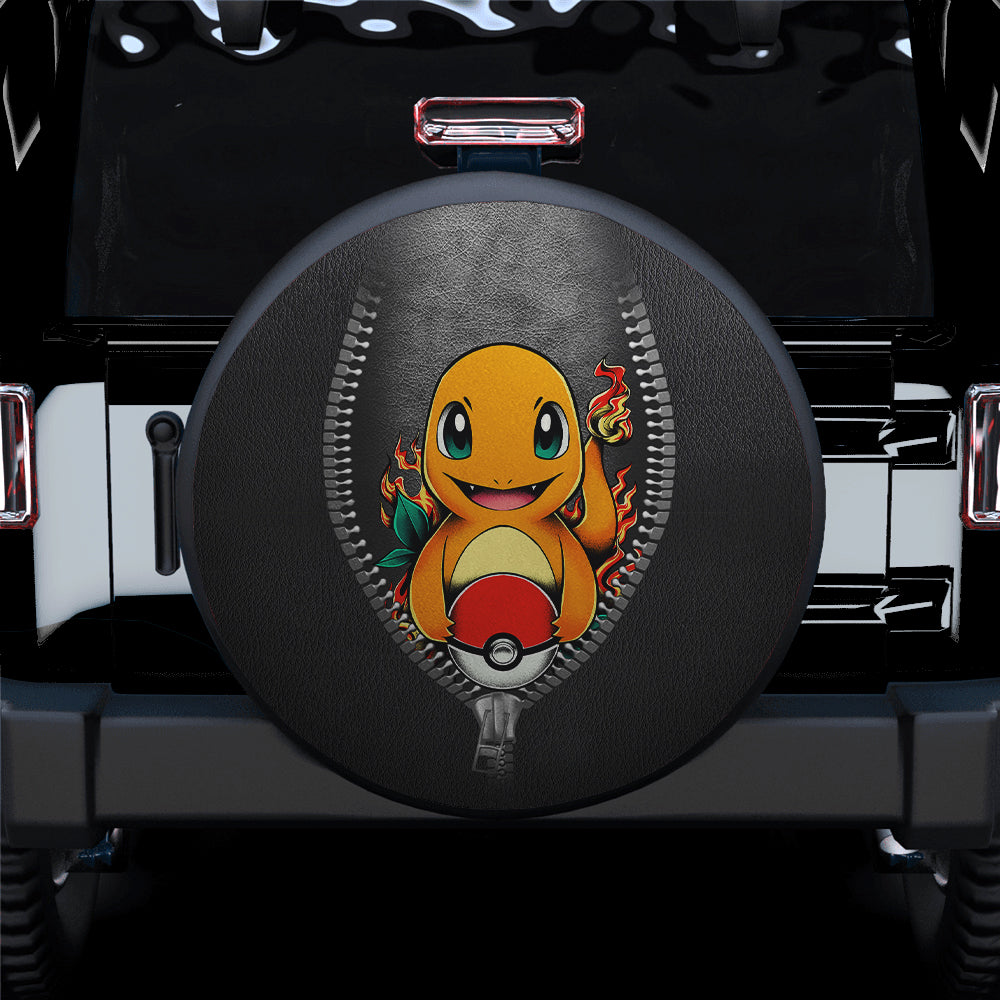 Charmander Pokemon Zipper Car Spare Tire Covers Gift For Campers Nearkii