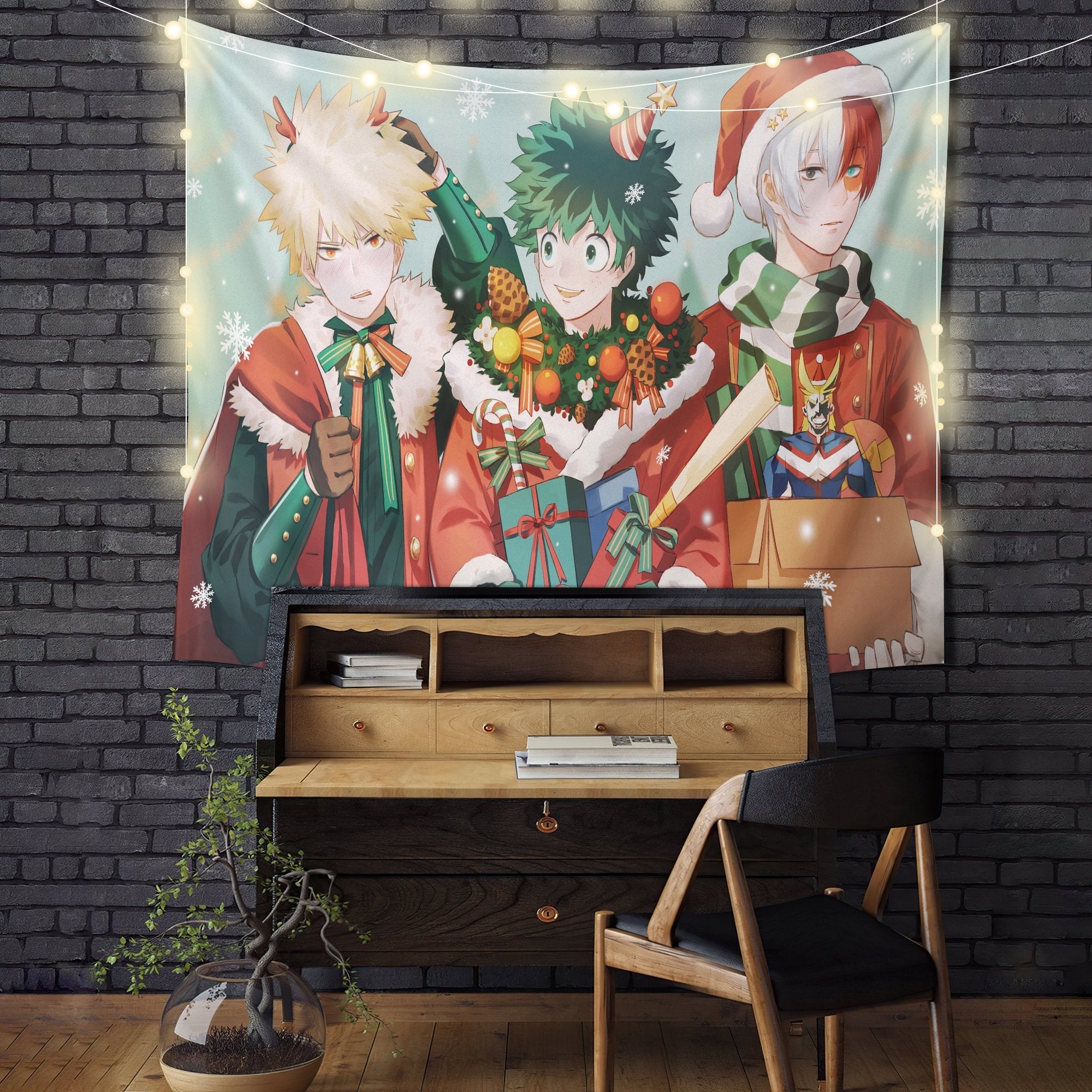 Christmas Boku No Hero Academia Anime Tapestry Room Decor Nearkii