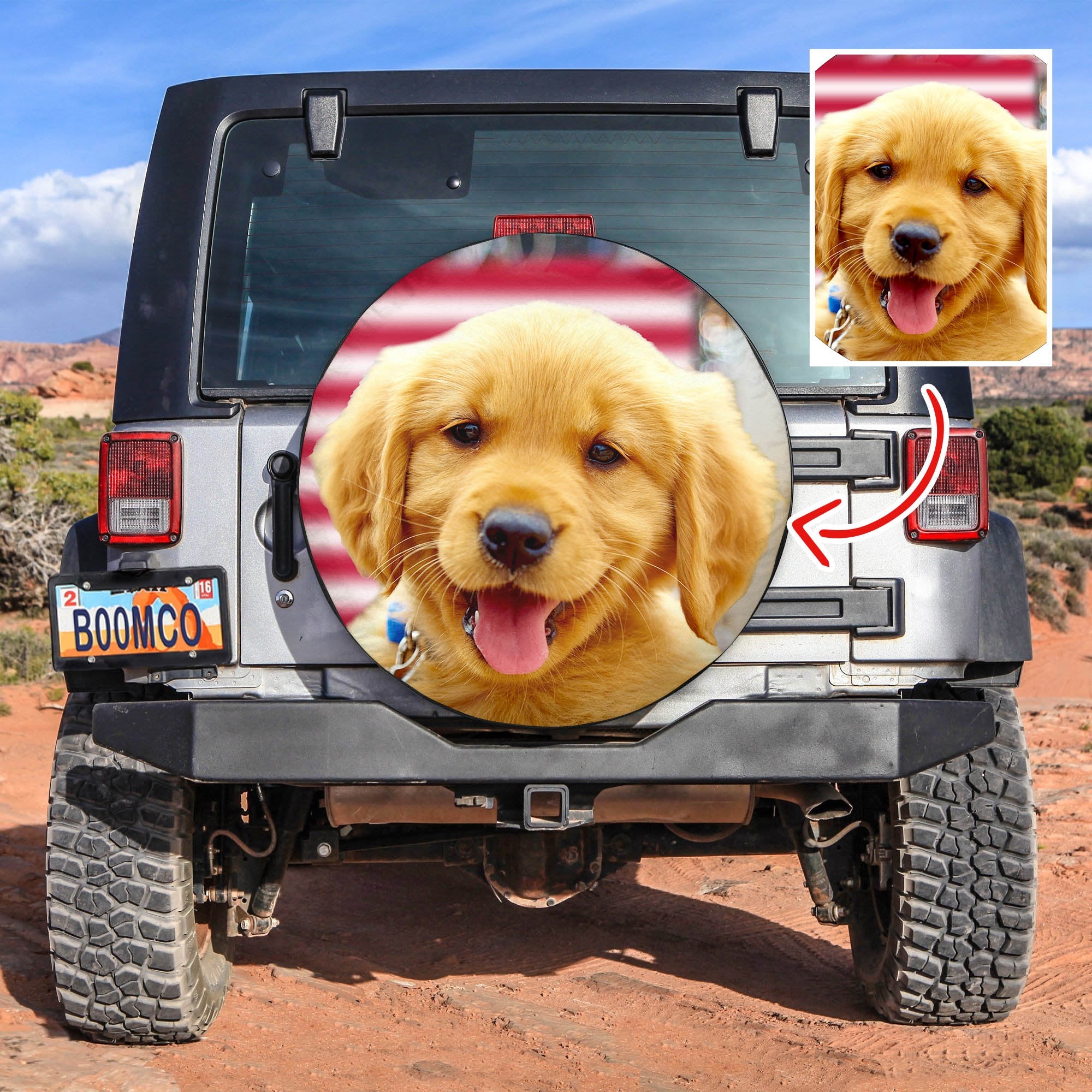 Personalized Custom Dog Funny Spare Tire Covers Gift For Campers Nearkii