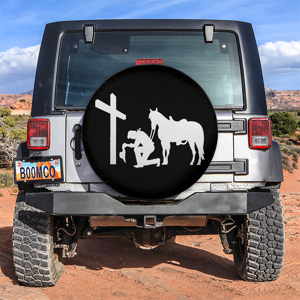 Cross Men Horse Car Spare Tire Covers Gift For Campers Nearkii