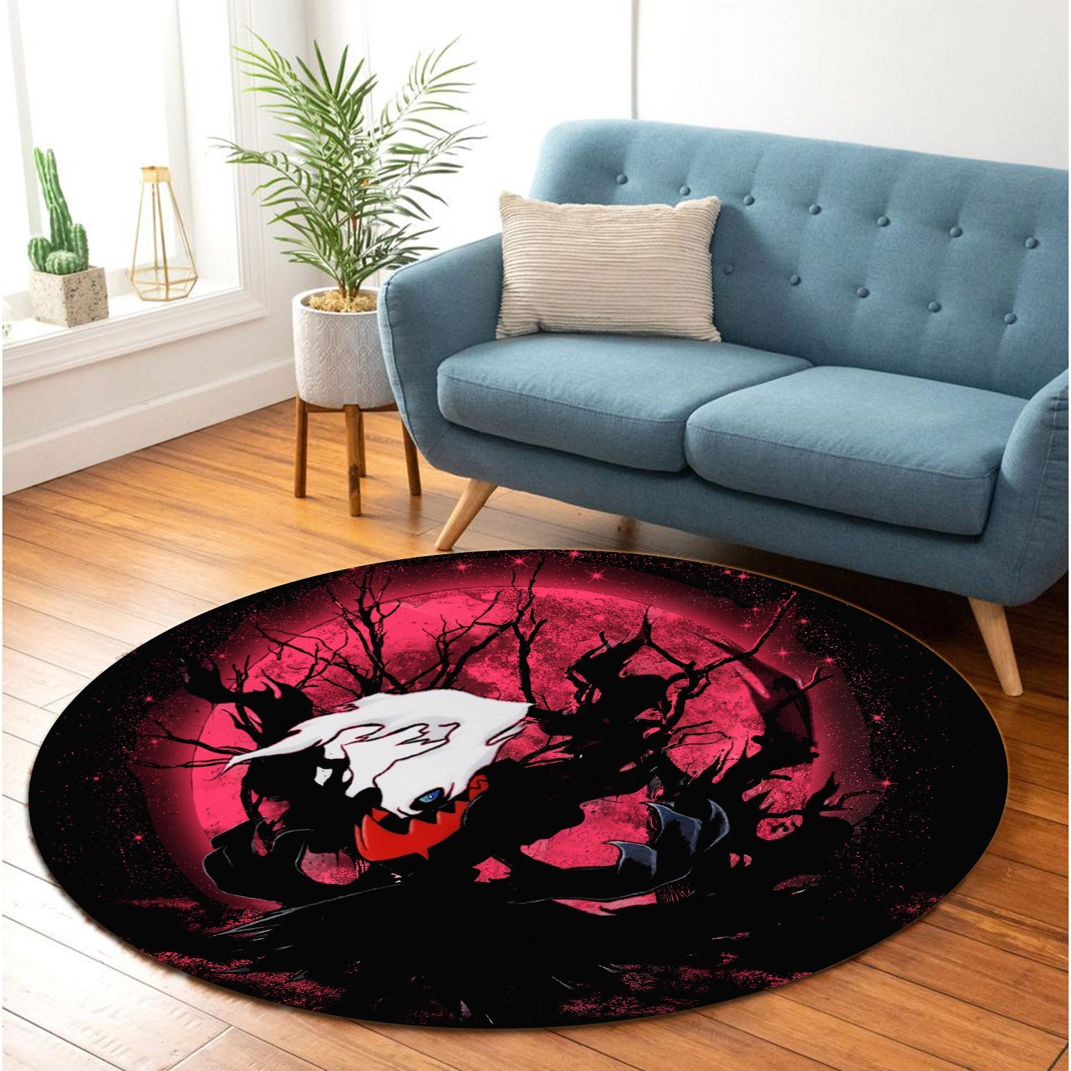 Darkrai Moonlight Round Carpet Rug Bedroom Livingroom Home Decor Nearkii