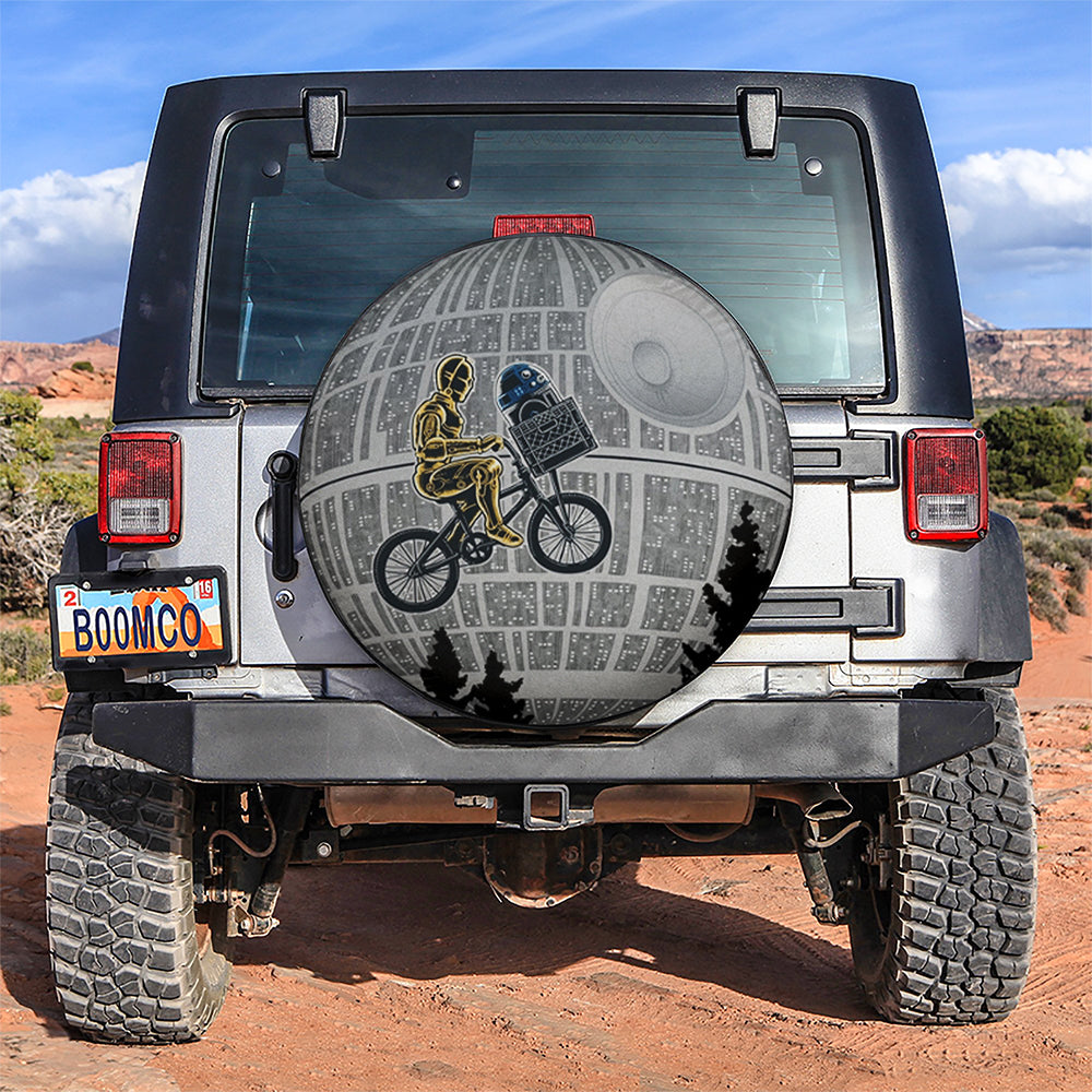 Death Star Moon Night Car Spare Tire Covers Gift For Campers Nearkii