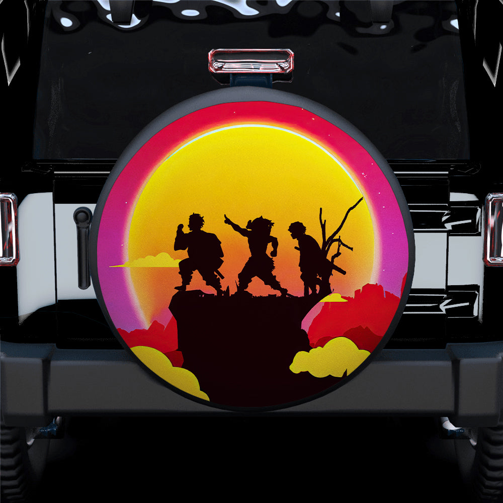 Demon Slayer Kimetsu No Yaiba Sunset Car Spare Tire Covers Gift For Campers Nearkii