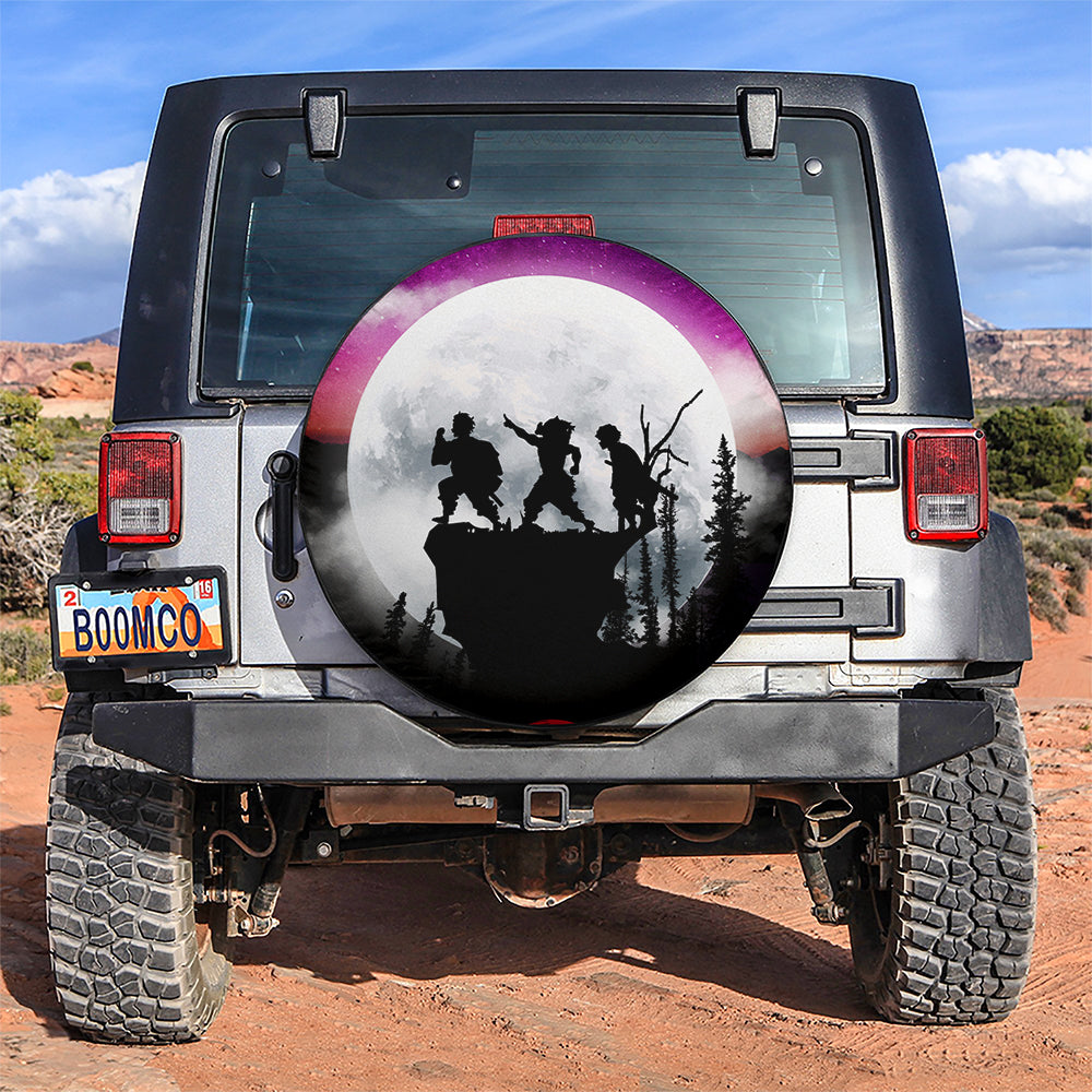 Demon Slayer Kimetsu No Yaiba Moon Night Car Spare Tire Covers Gift For Campers Nearkii