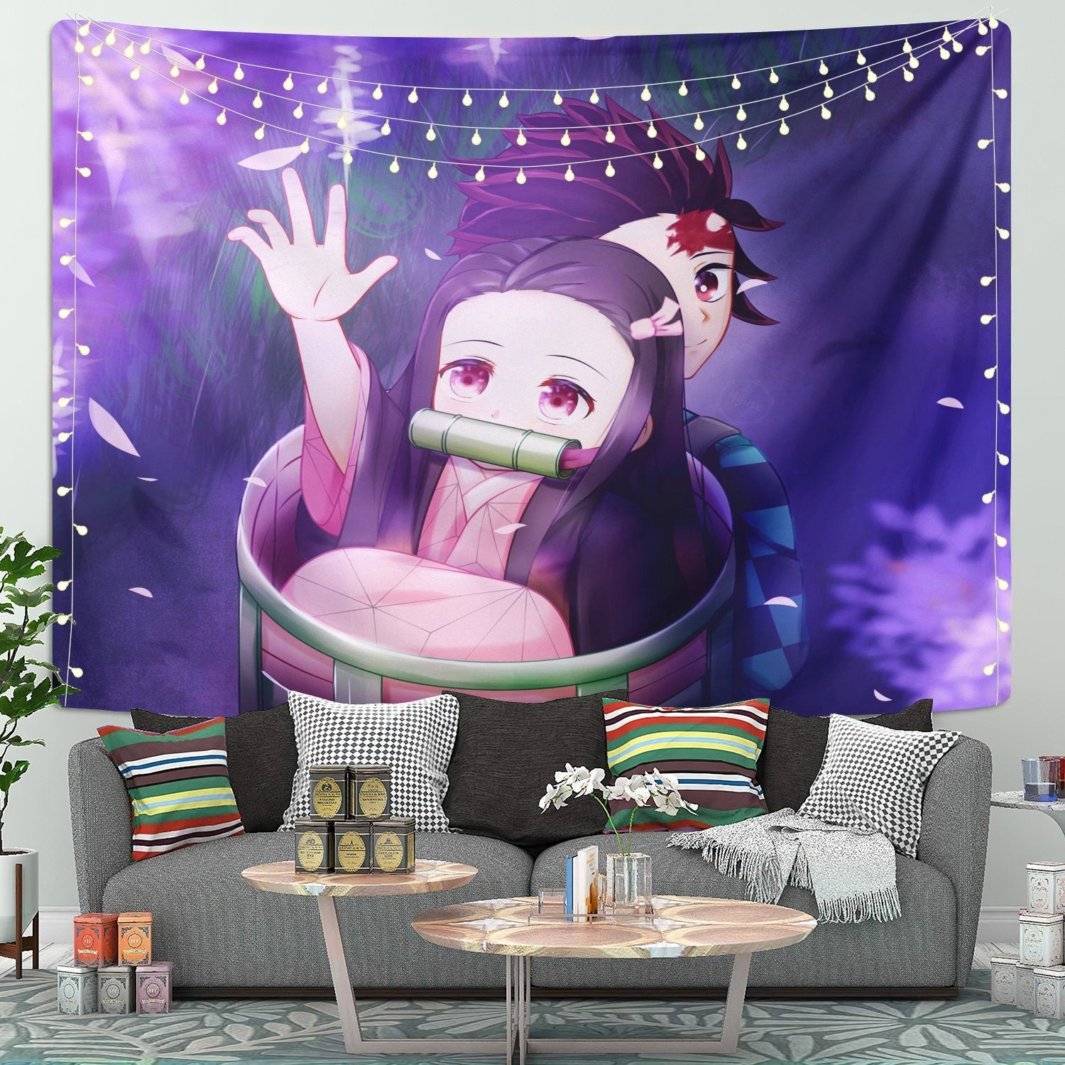 Demon Slayer Kimetsu No Yaiba Tapestry Room Decor Nearkii