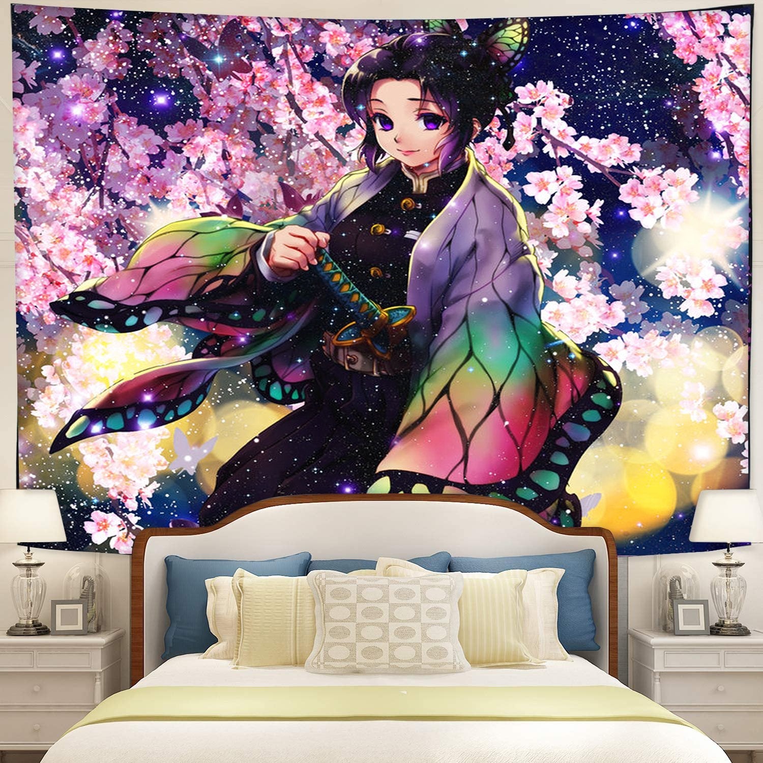 Shinobu Demon Slayer Kimetsu No Yaiba Tapestry Room Decor Nearkii