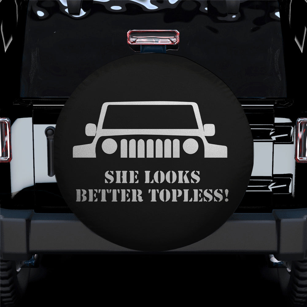 Funny She Look Better Topless Spare Tire Cover Gift For Campers Nearkii