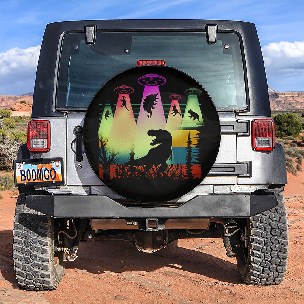 Dinosaur Alien Car Spare Tire Covers Gift For Campers Nearkii