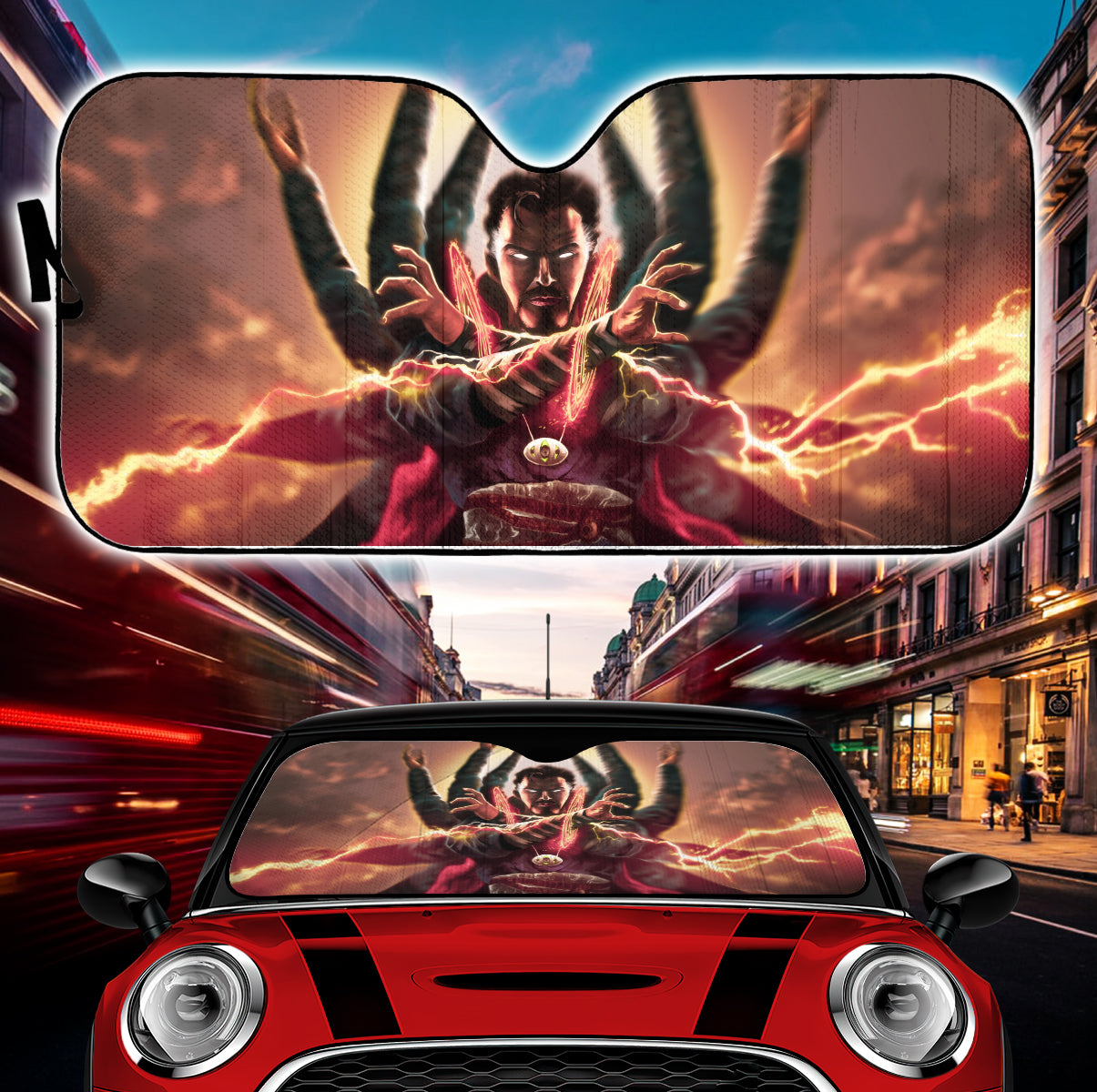 Dr Strange Casting Spell Car Auto Sunshades Nearkii