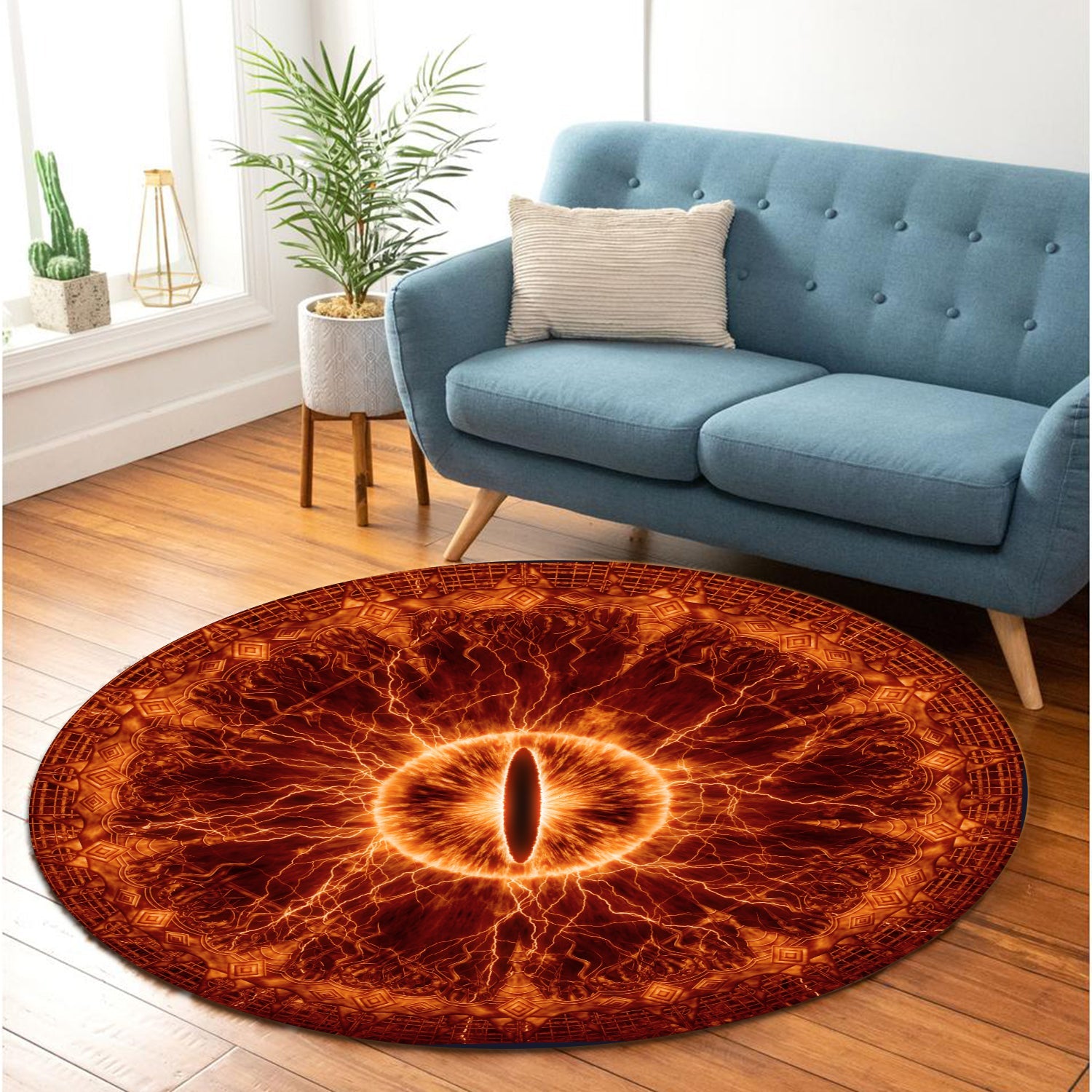 Lord Of Rings Sauron Eye Round Carpet Rug Bedroom Livingroom Home Decor Nearkii