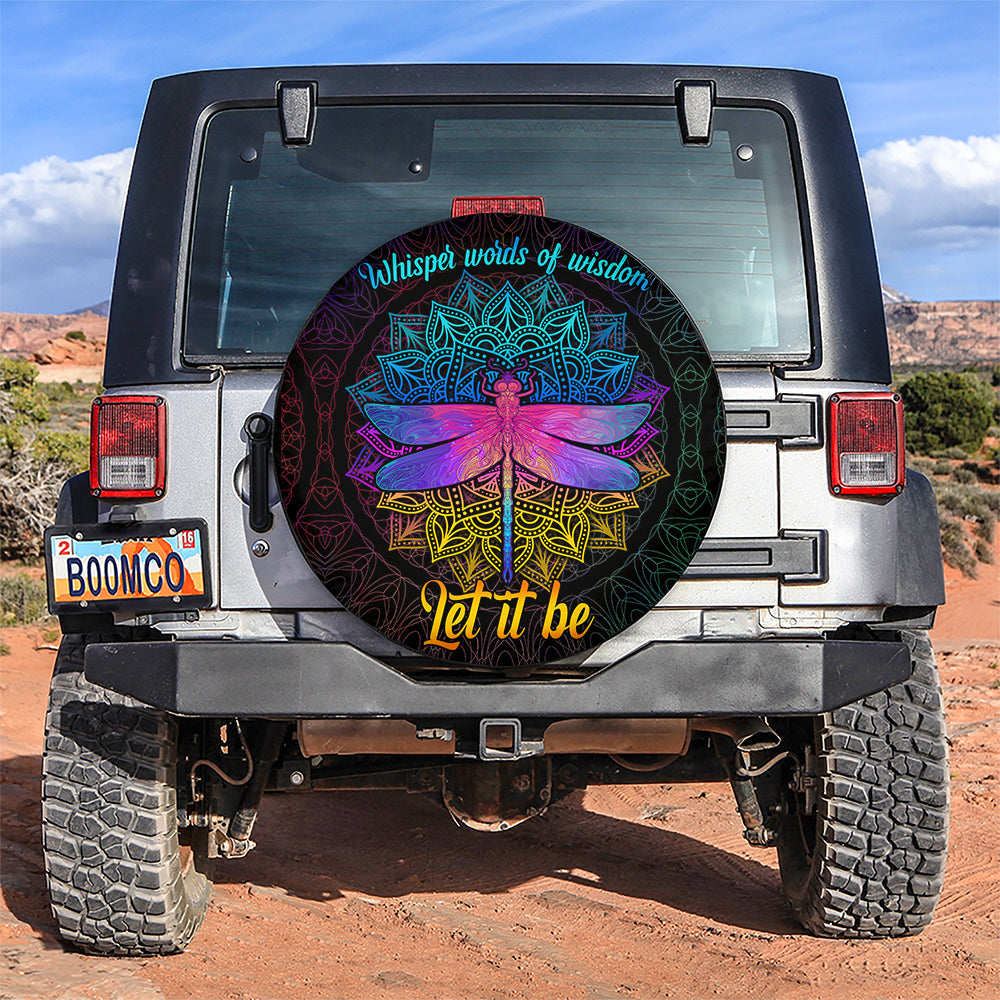 Dragonfly Mandala Let It Be Car Spare Tire Covers Gift For Campers Nearkii