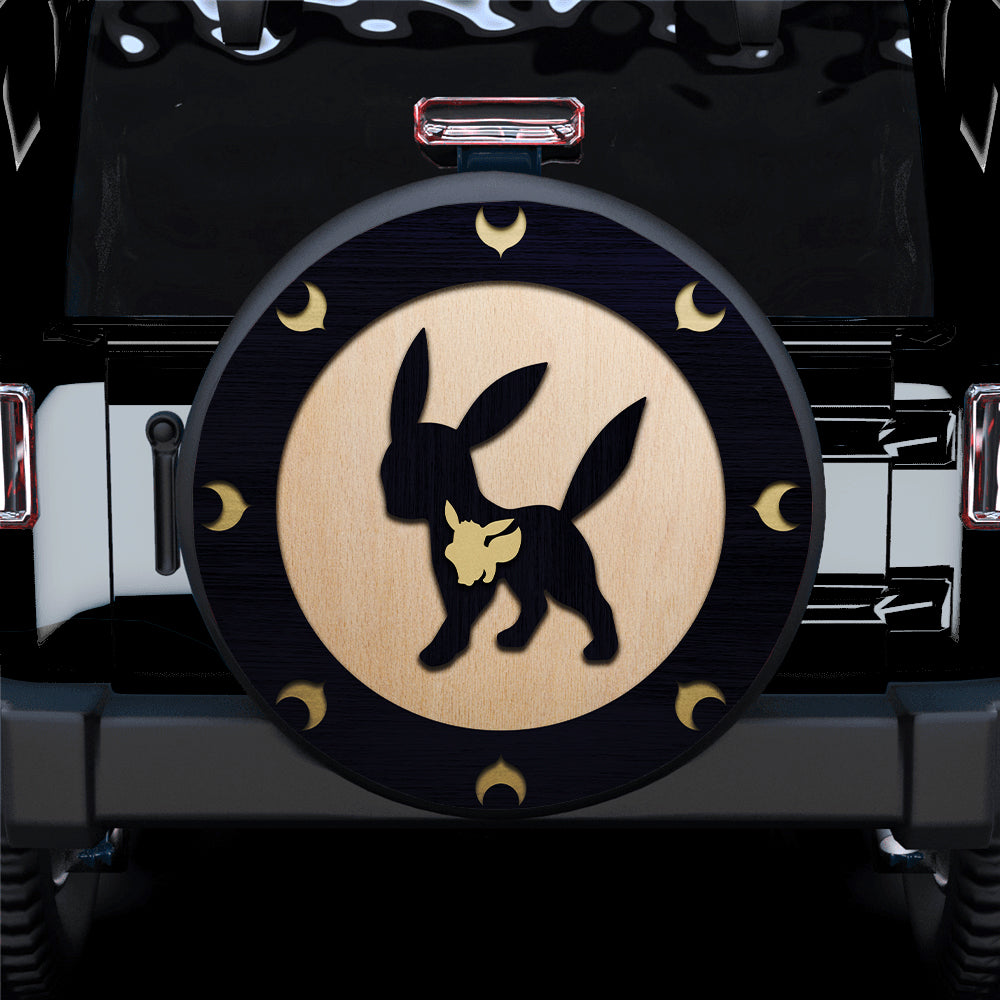 Umbreon Eevee Evolution Pokemon Wood Car Spare Tire Covers Gift For Campers Nearkii