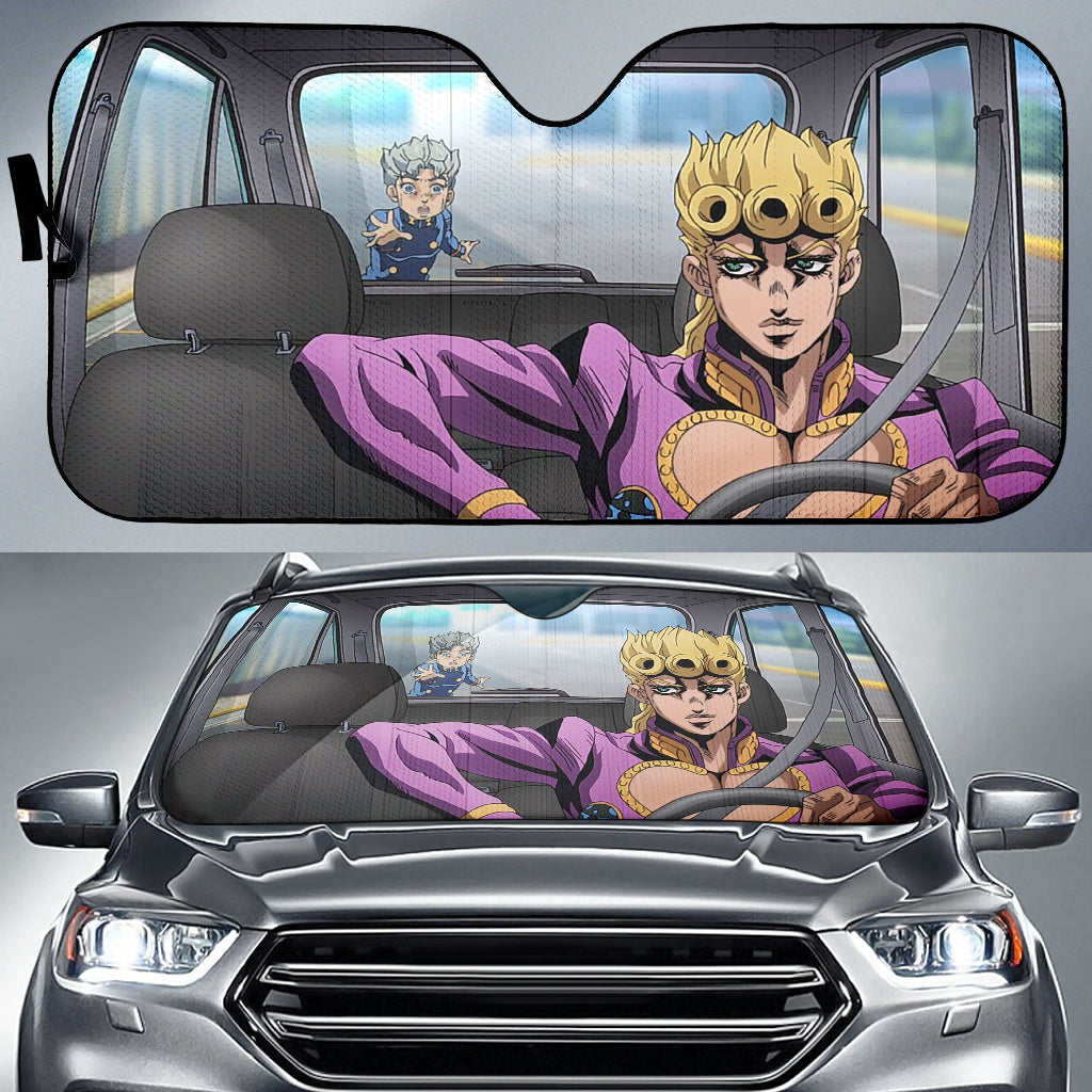 JoJo's Bizarre Adventure Golden Wind Car Auto Sunshades Nearkii