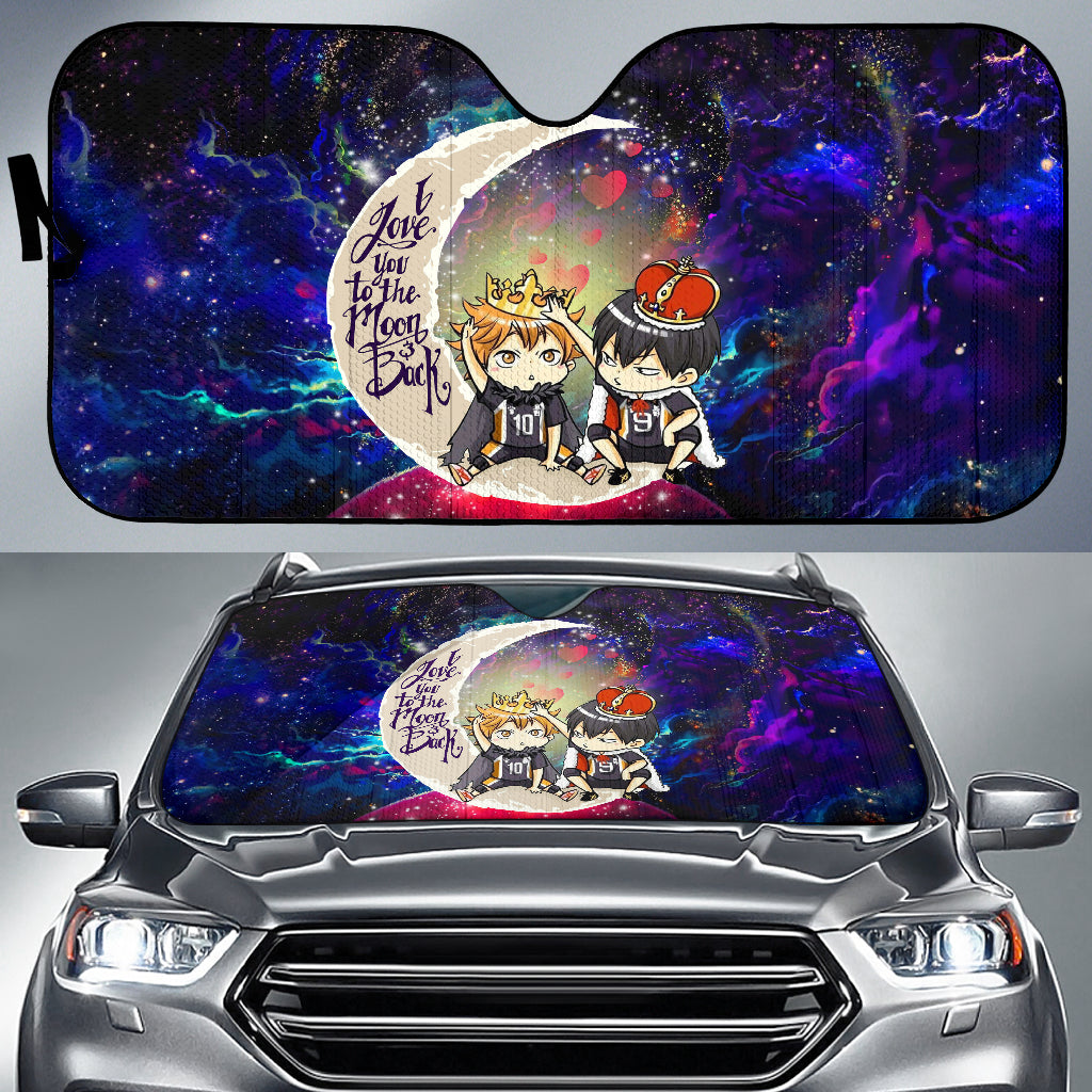 Hinata And Tobio Haikyuu Love You To The Moon Galaxy Car Auto Sunshades Nearkii