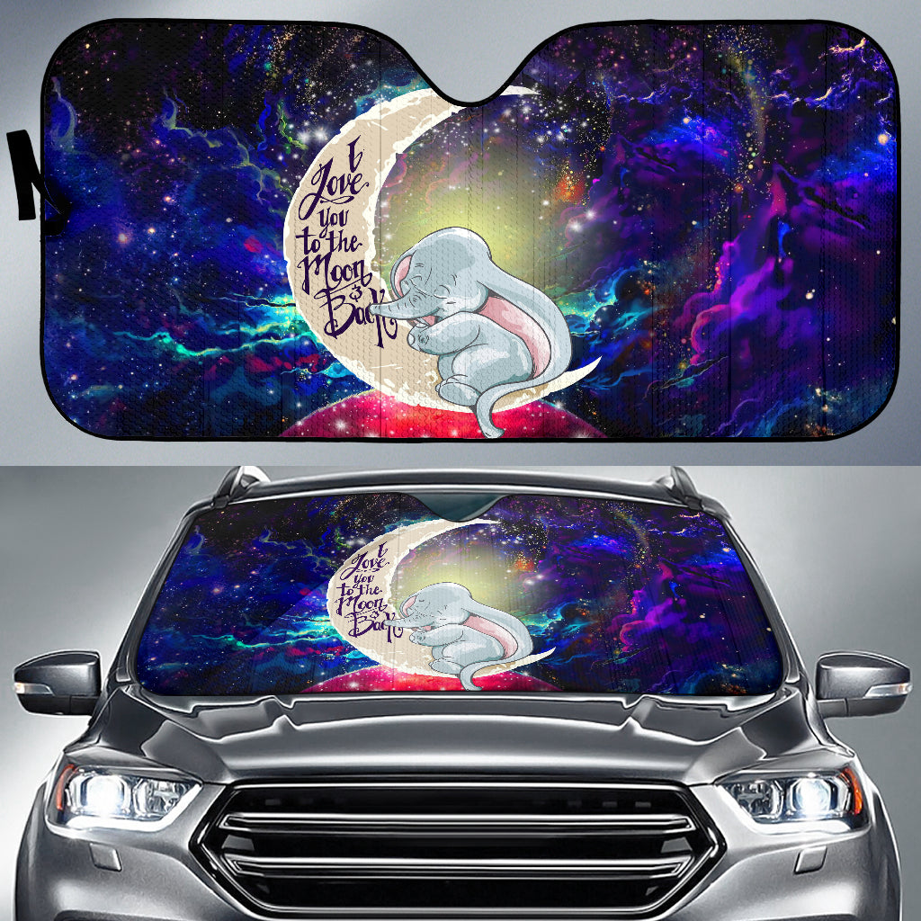 Dumbo Elephant Love You To The Moon Galaxy Car Auto Sunshades Nearkii