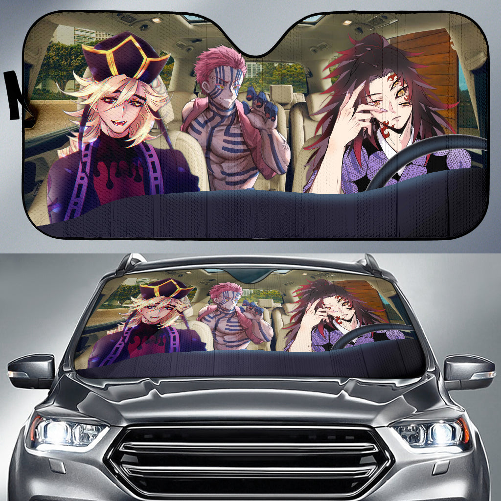 Demon Slayer Kokushibo Doma Akaza Car Auto Sunshades Nearkii