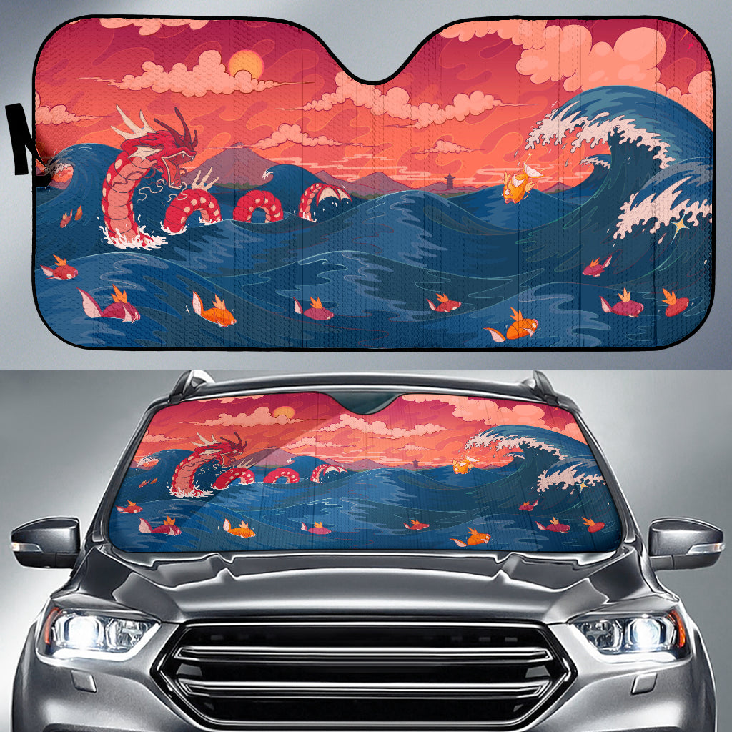 Great Wave Pokemon Car Auto Sunshades Nearkii