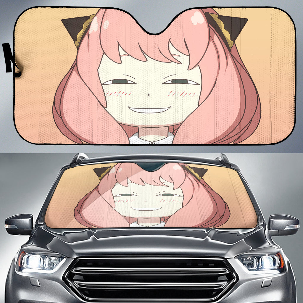 Anya Funny Face Spy X Family Car Auto Sunshades Nearkii