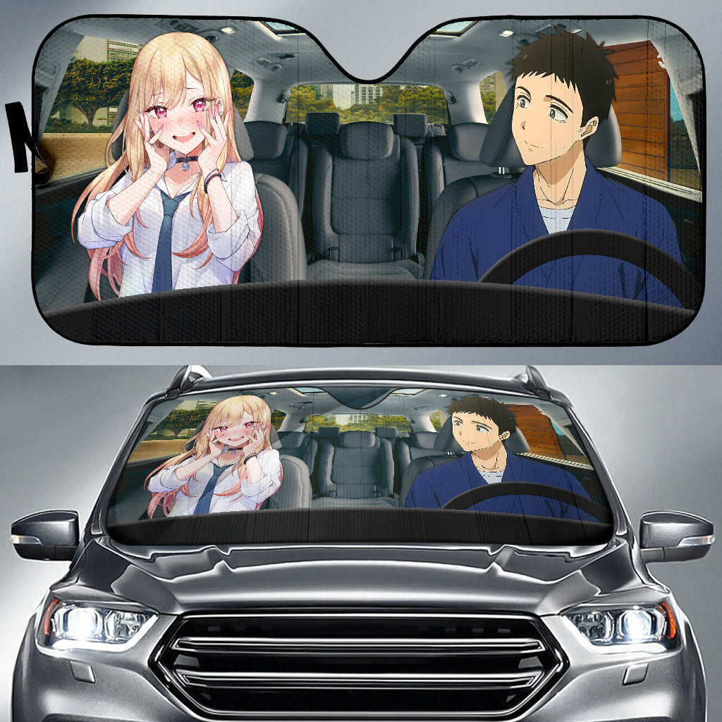 My Dress Up Darling Marin Waifu Anime Girl Car Auto Sunshades Nearkii