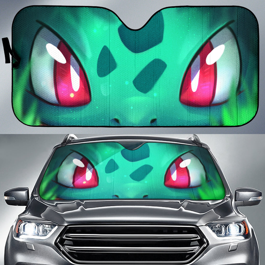 Cute Bulbasaur Face Pokemon Car Auto Sunshades Nearkii