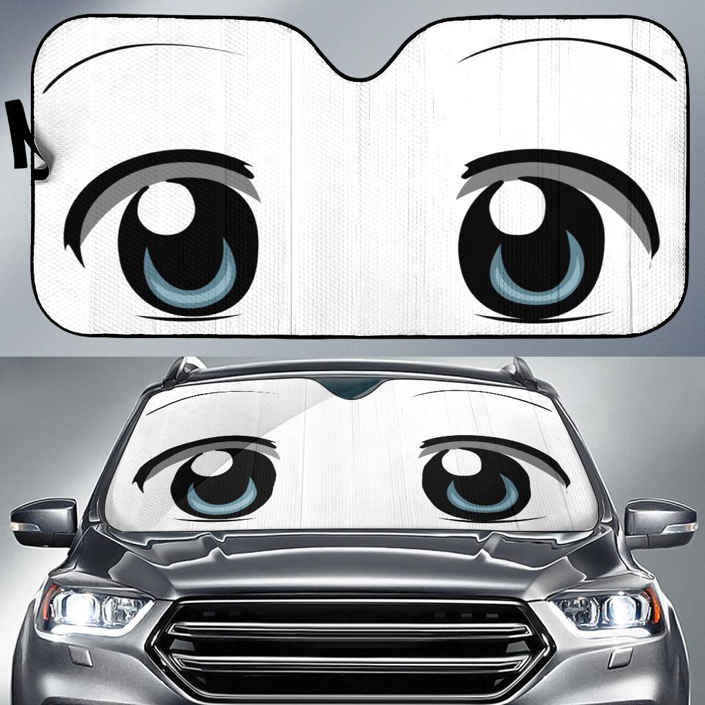 Anime Funny Eyes Car Sun Shades Windshield Accessories Decor Gift Nearkii