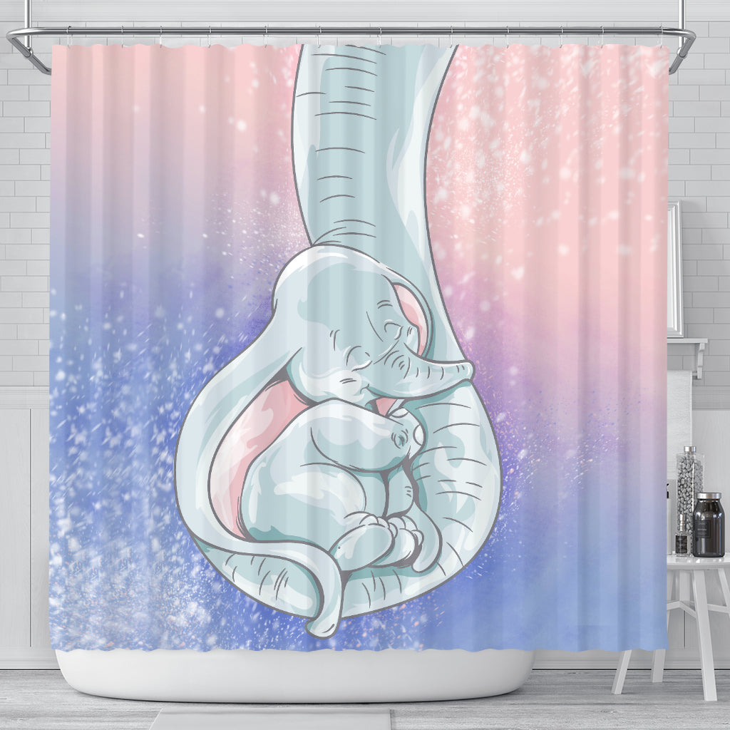 Baby Dumbo Elephant Shower Curtain Nearkii