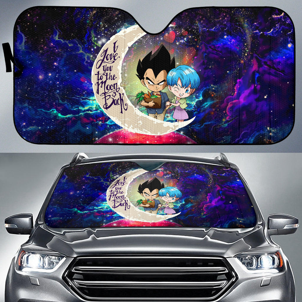 Vegeta And Bulma Dragon Ball Love You To The Moon Galaxy Car Auto Sunshades Nearkii