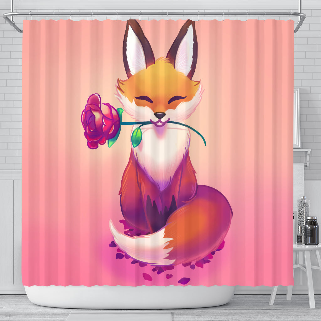 Cute Fox Shower Curtain Nearkii