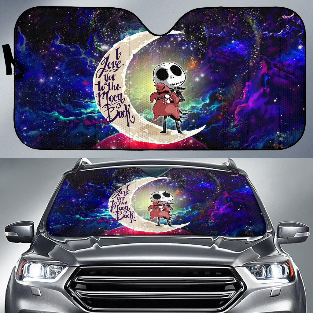 Jack Skellington Nightmare Before Christmas Love You To The Moon Galaxy Car Auto Sunshades Nearkii