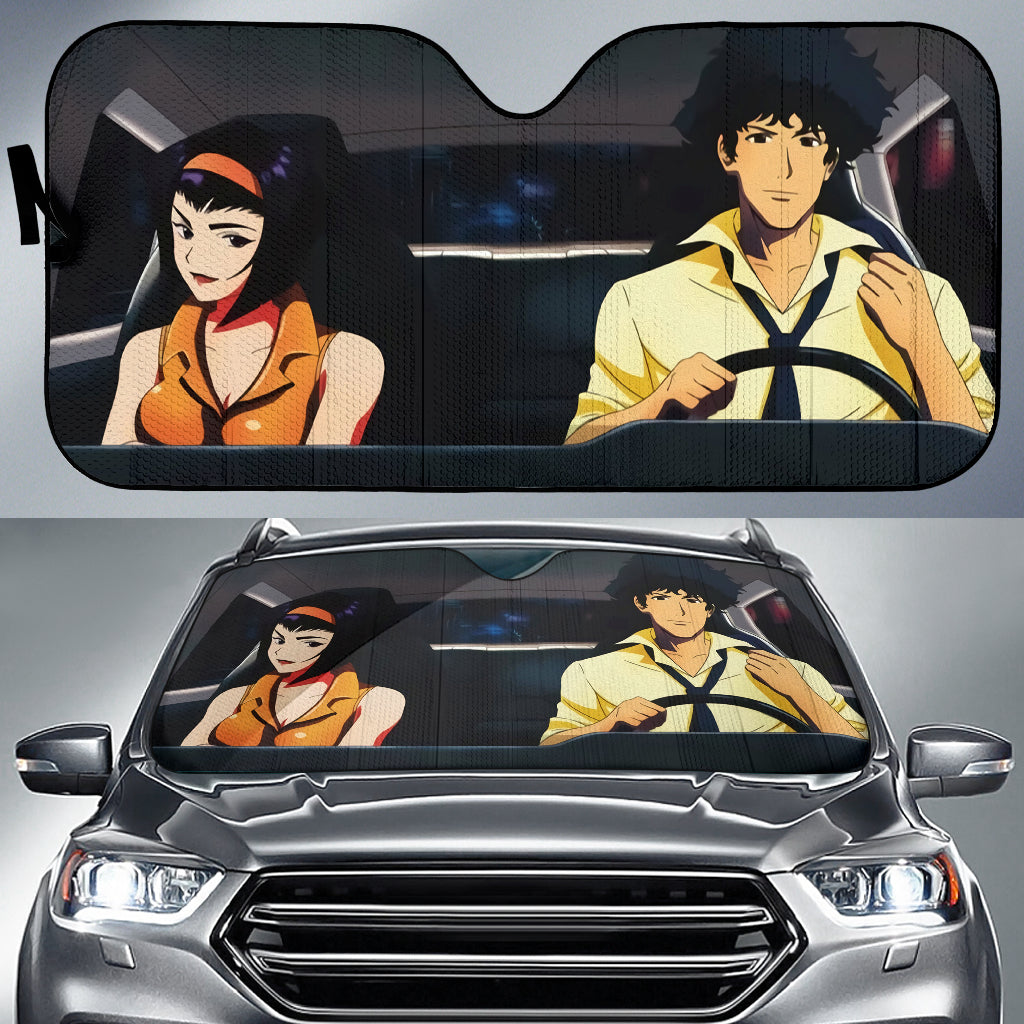 Cowboy Bebop Anime Spike And Faye Car Auto Sunshades Nearkii