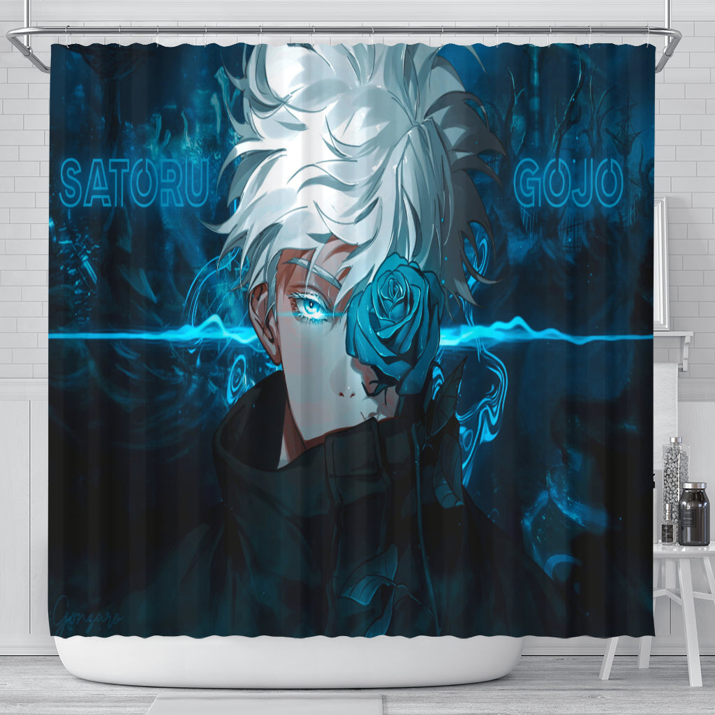 Satoru Gojo Jujutsu Kaisen Anime Shower Curtain Nearkii